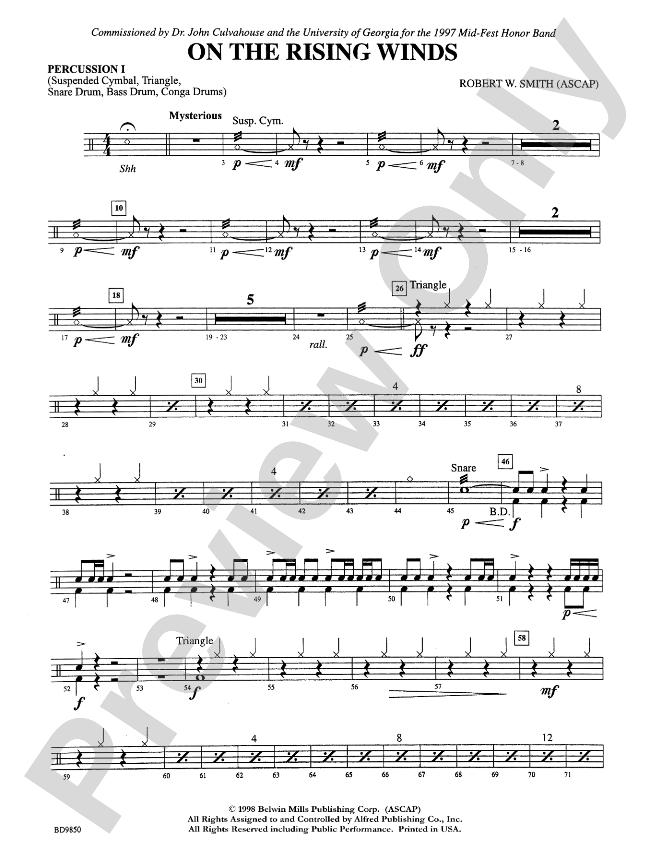 On the Rising Winds: 1st Percussion