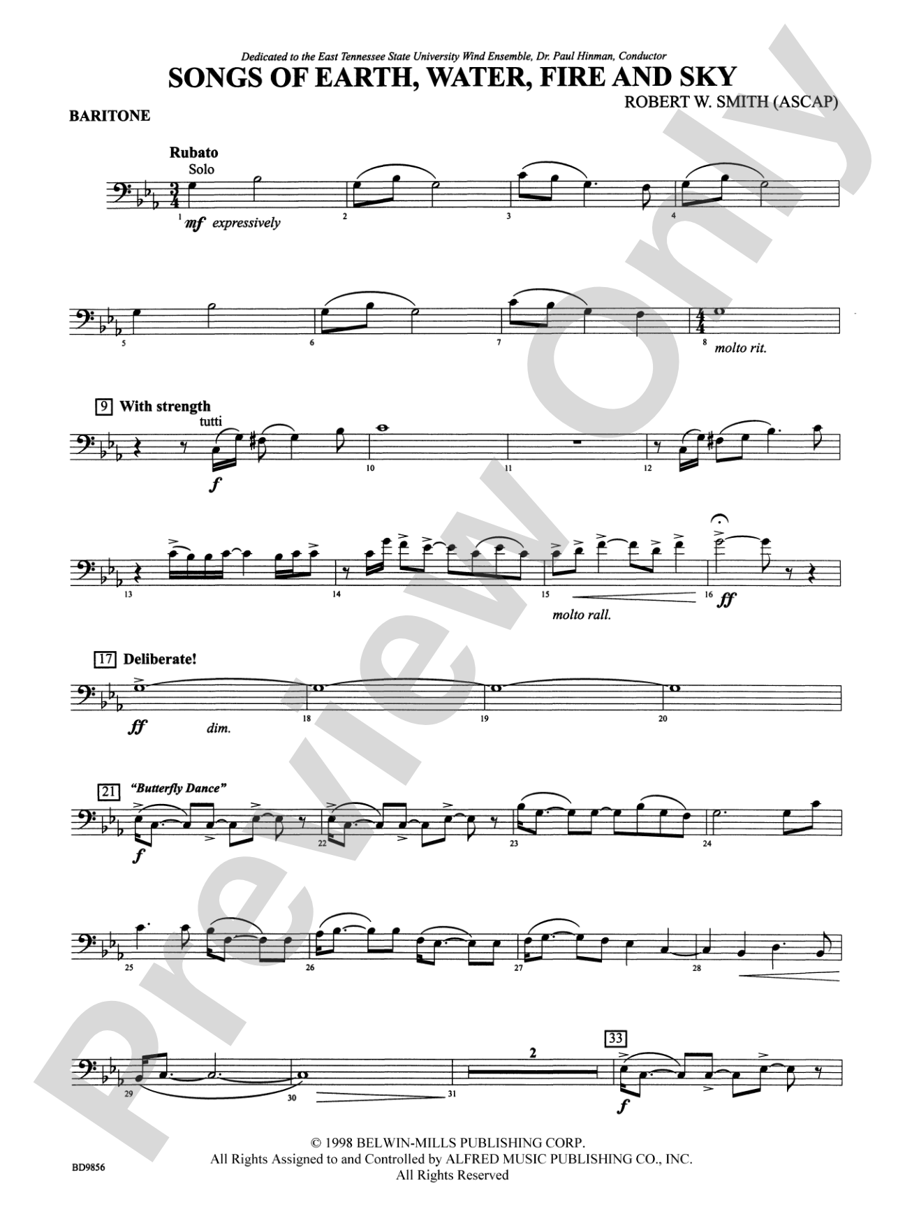 Songs of Earth, Water, Fire and Sky: Baritone B.C.