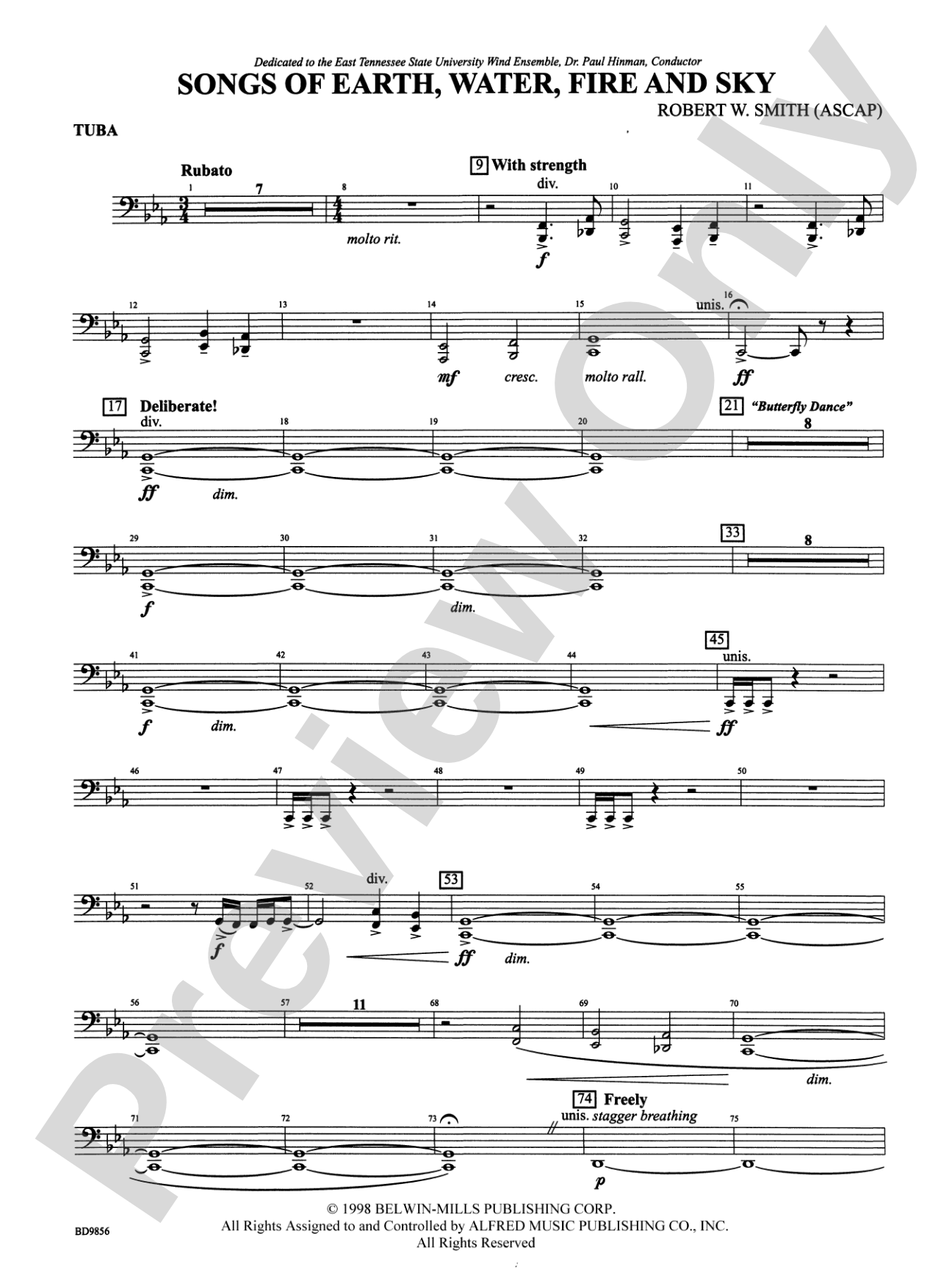 Songs of Earth, Water, Fire and Sky: Tuba