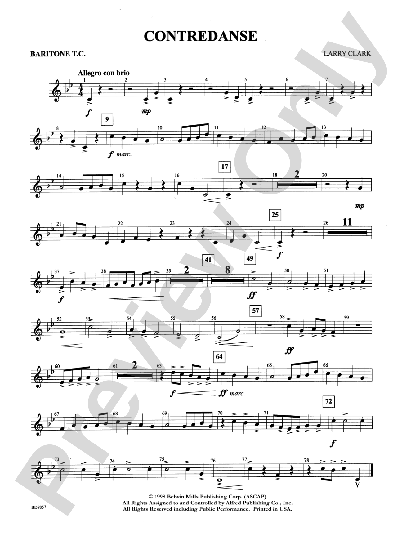 Contredanse: Baritone T.C.