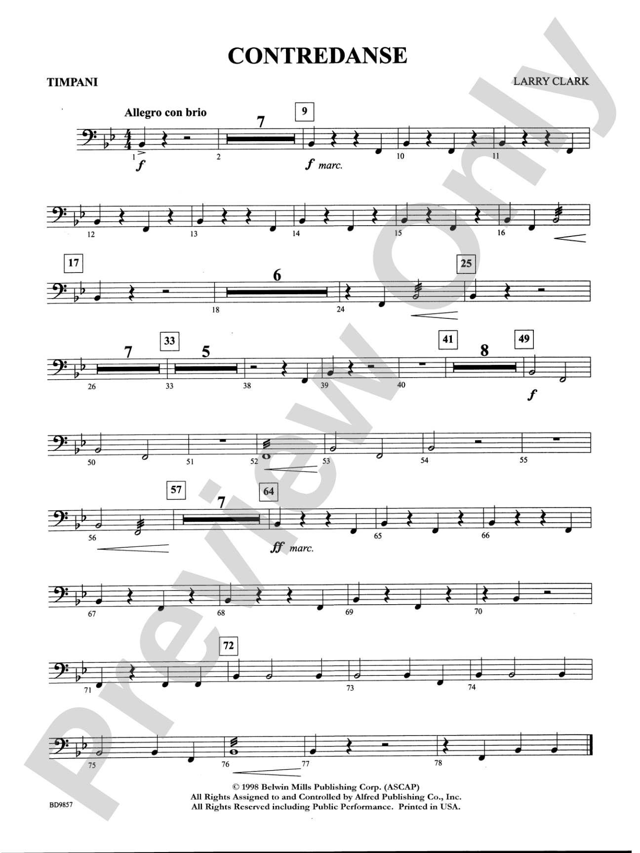 Contredanse: Timpani