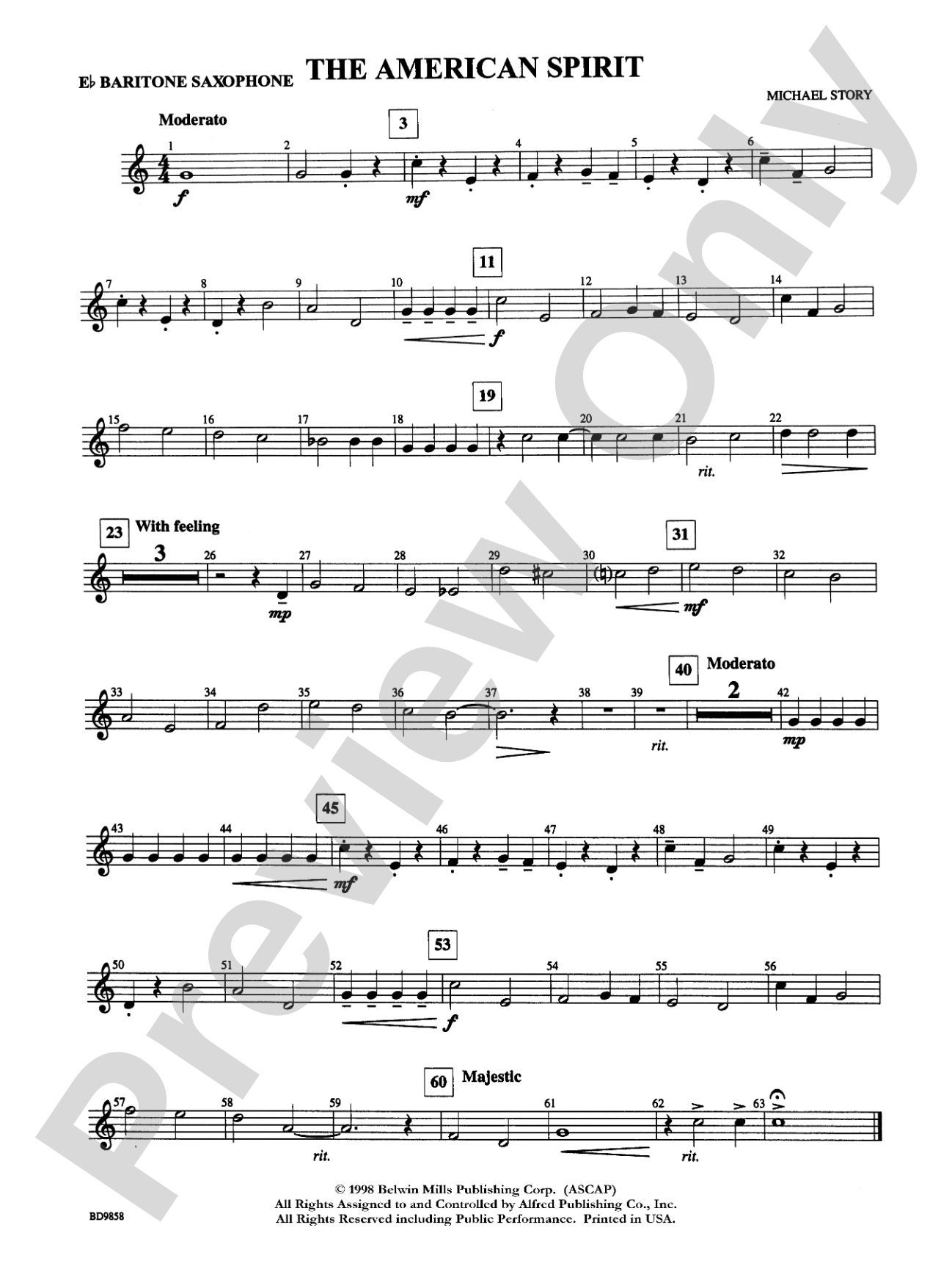 The American Spirit: E-flat Baritone Saxophone