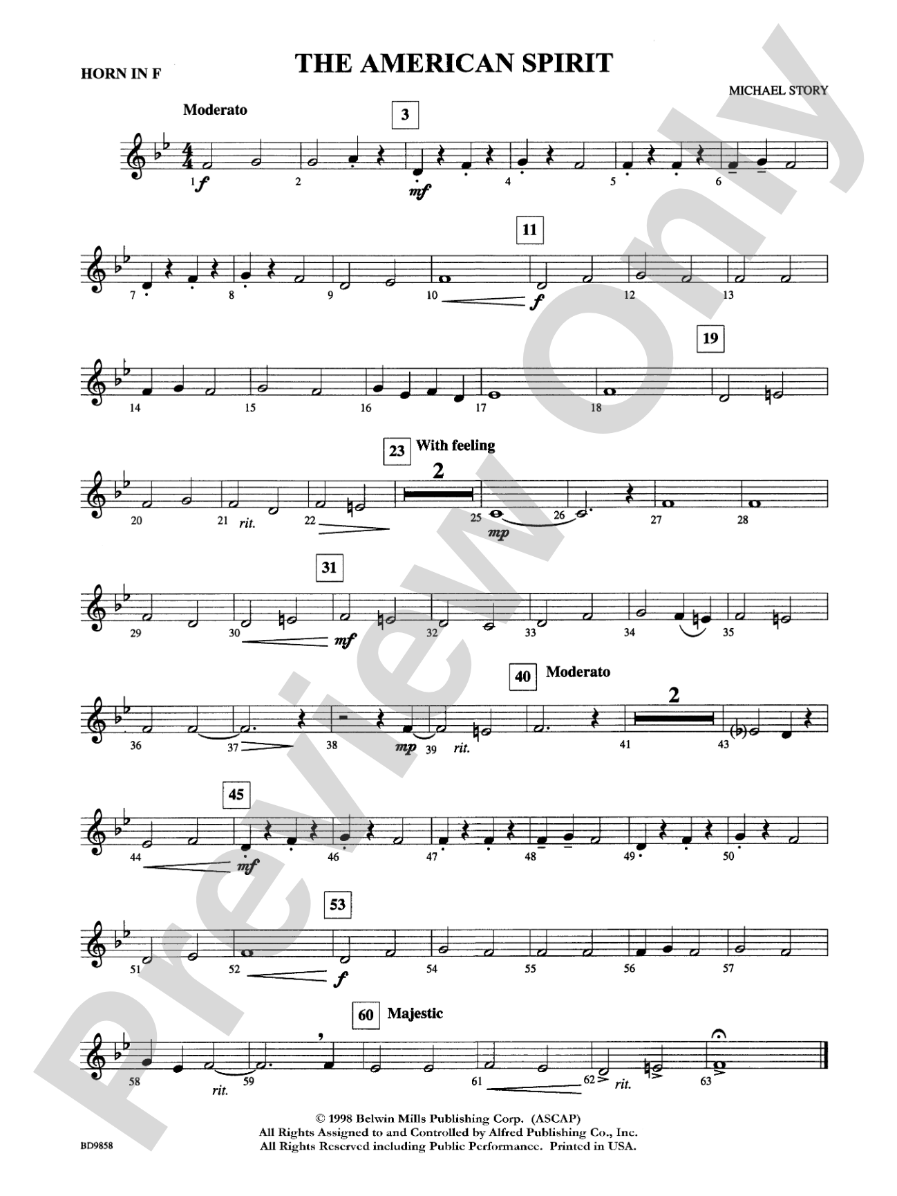 The American Spirit: 1st F Horn