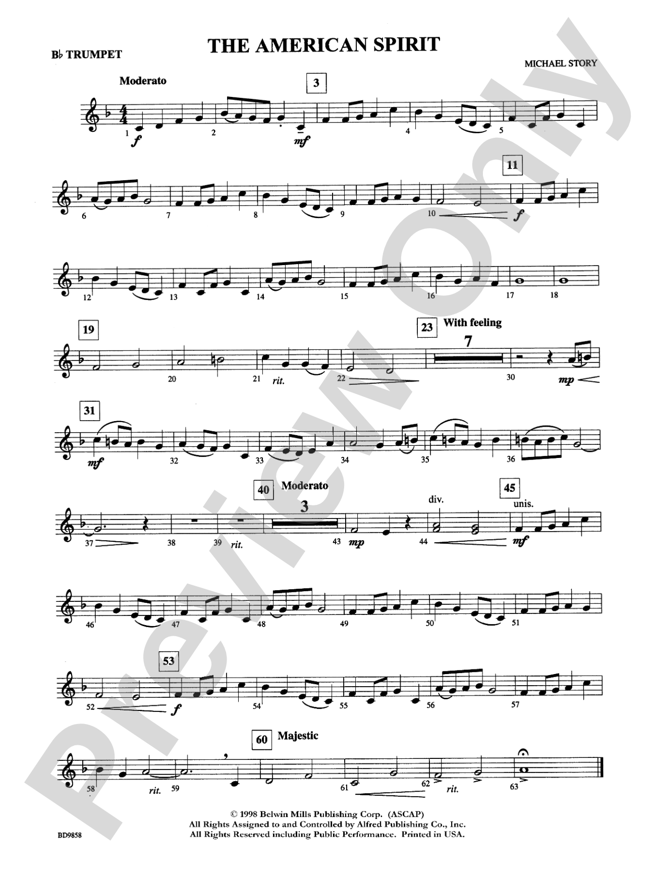 The American Spirit: 1st B-flat Trumpet