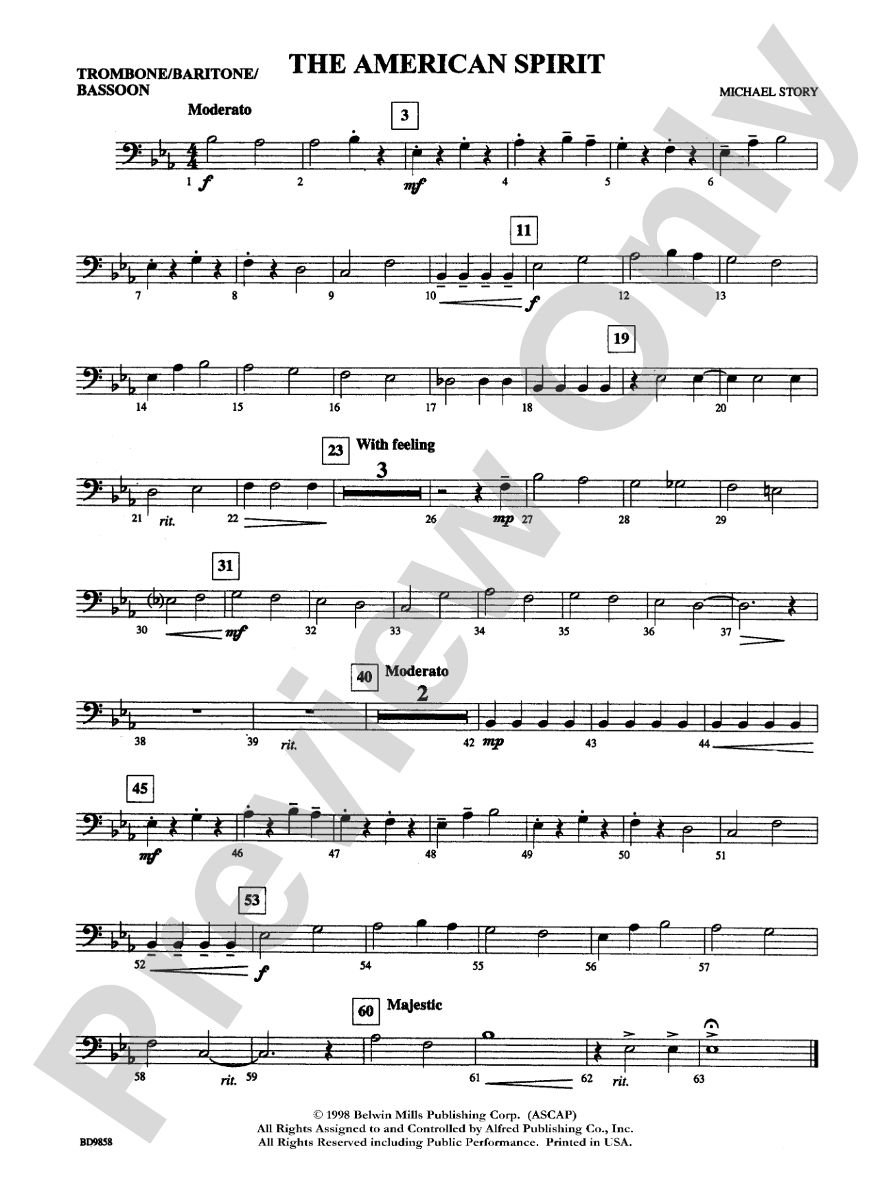 The American Spirit: 1st Trombone