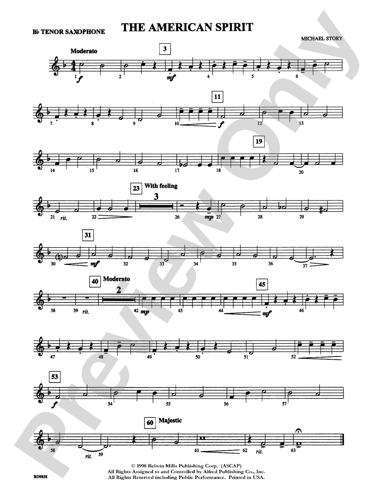 The American Spirit: B-flat Tenor Saxophone