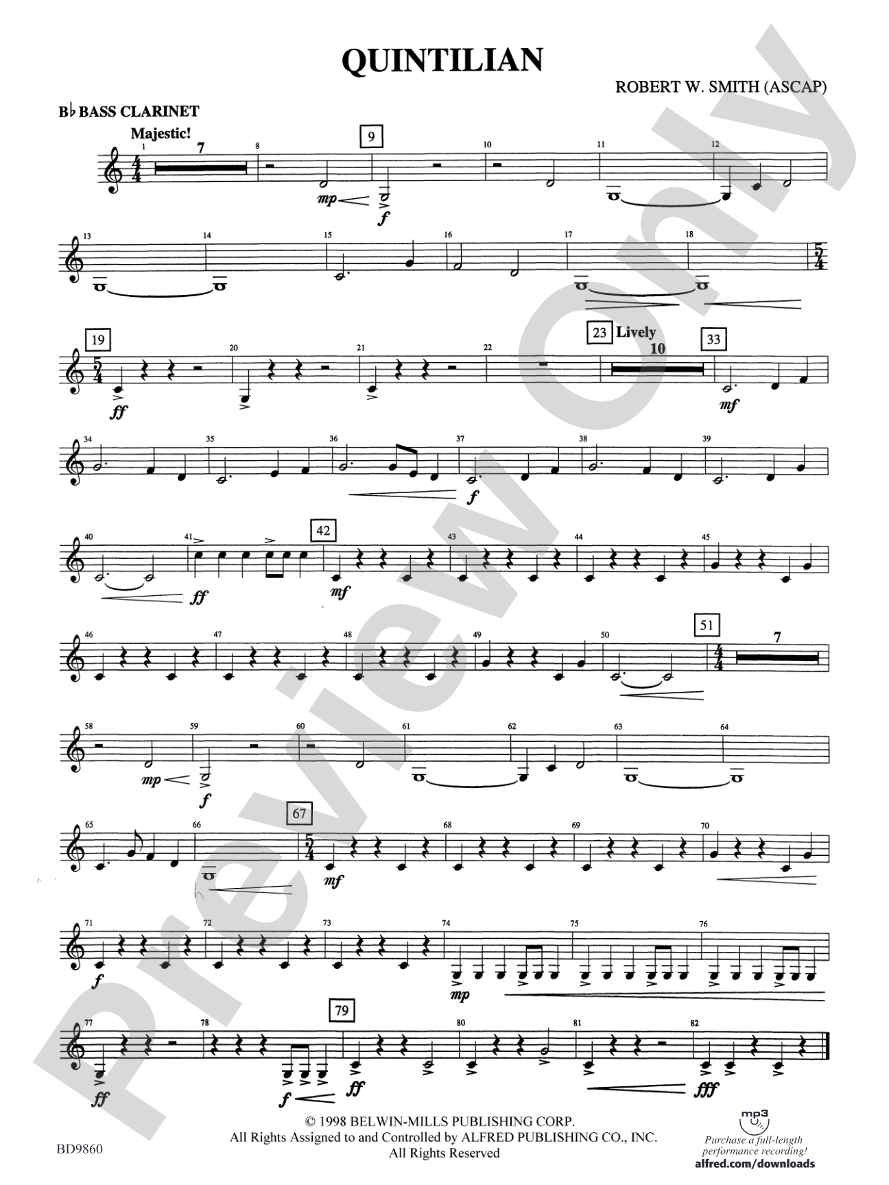 Quintilian: B-flat Bass Clarinet