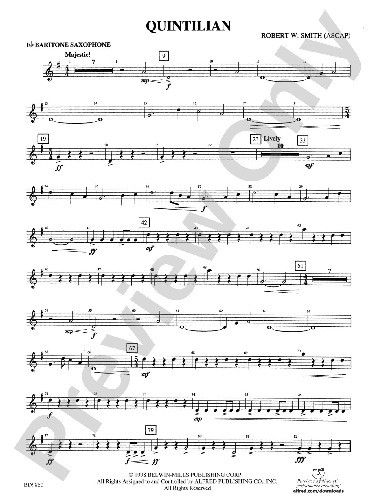 Quintilian: E-flat Baritone Saxophone