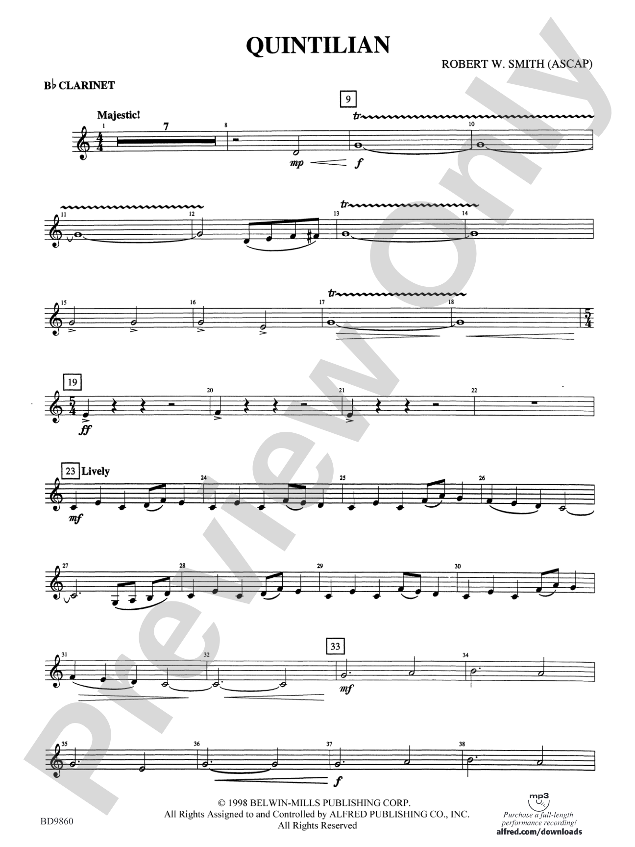 Quintilian: 1st B-flat Clarinet