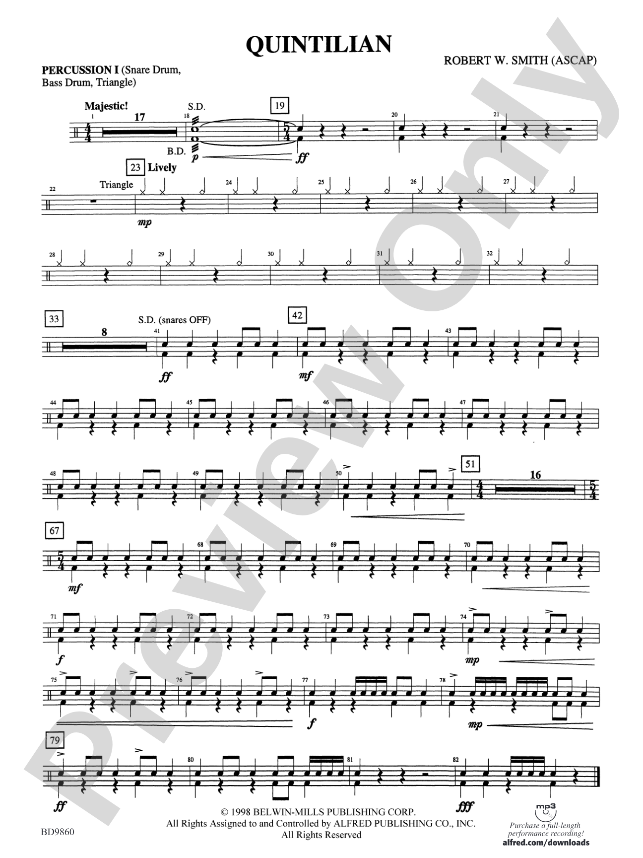 Quintilian: 1st Percussion