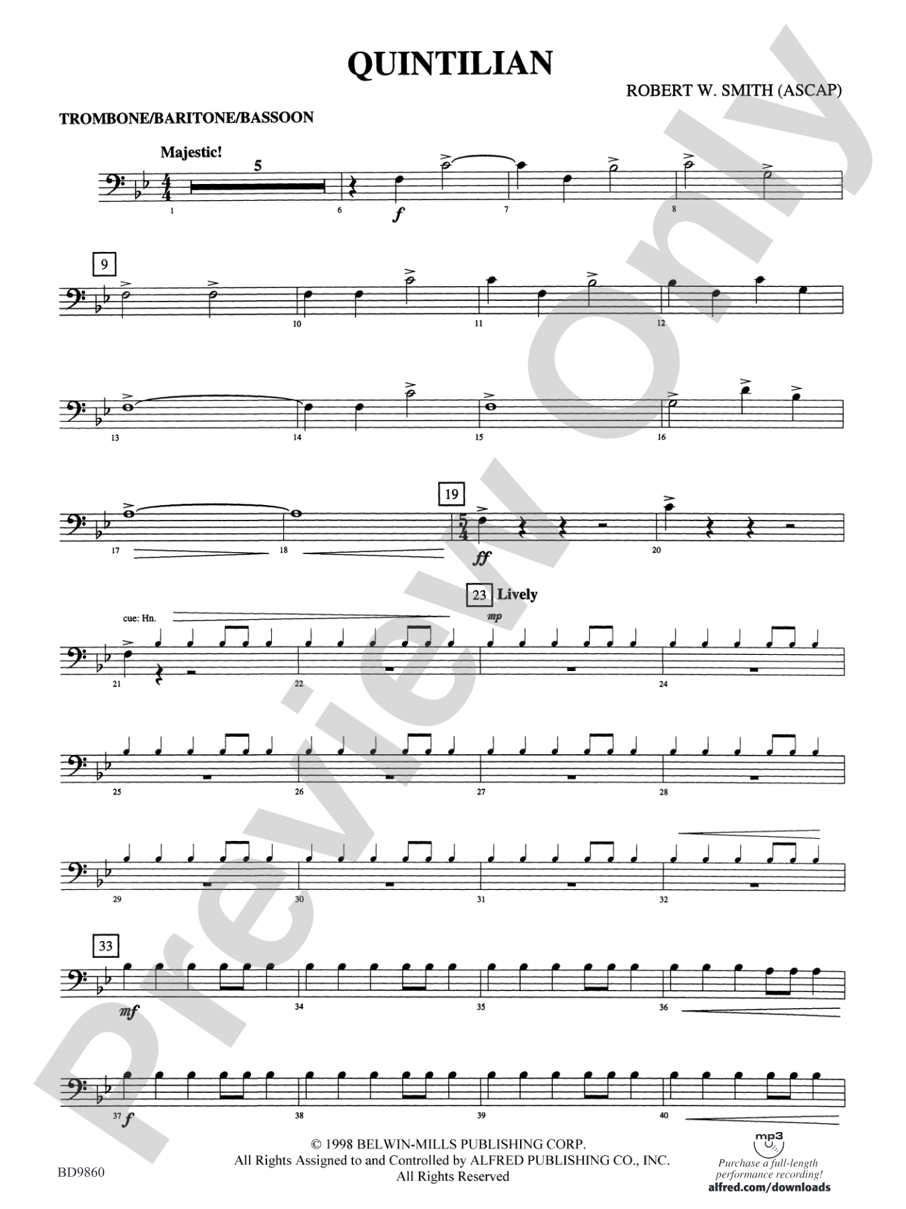 Quintilian: 1st Trombone