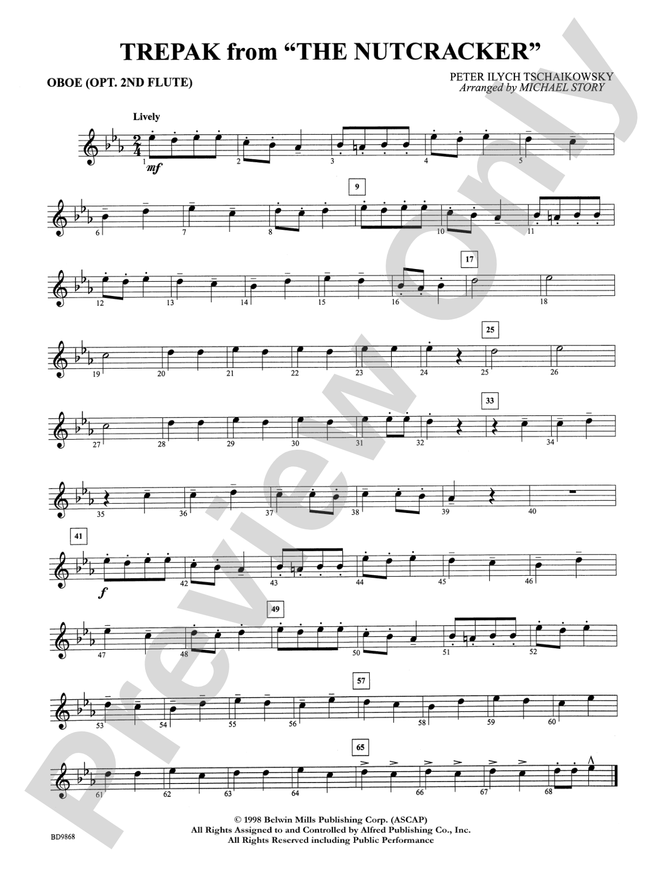 Trepak from The Nutcracker: Oboe