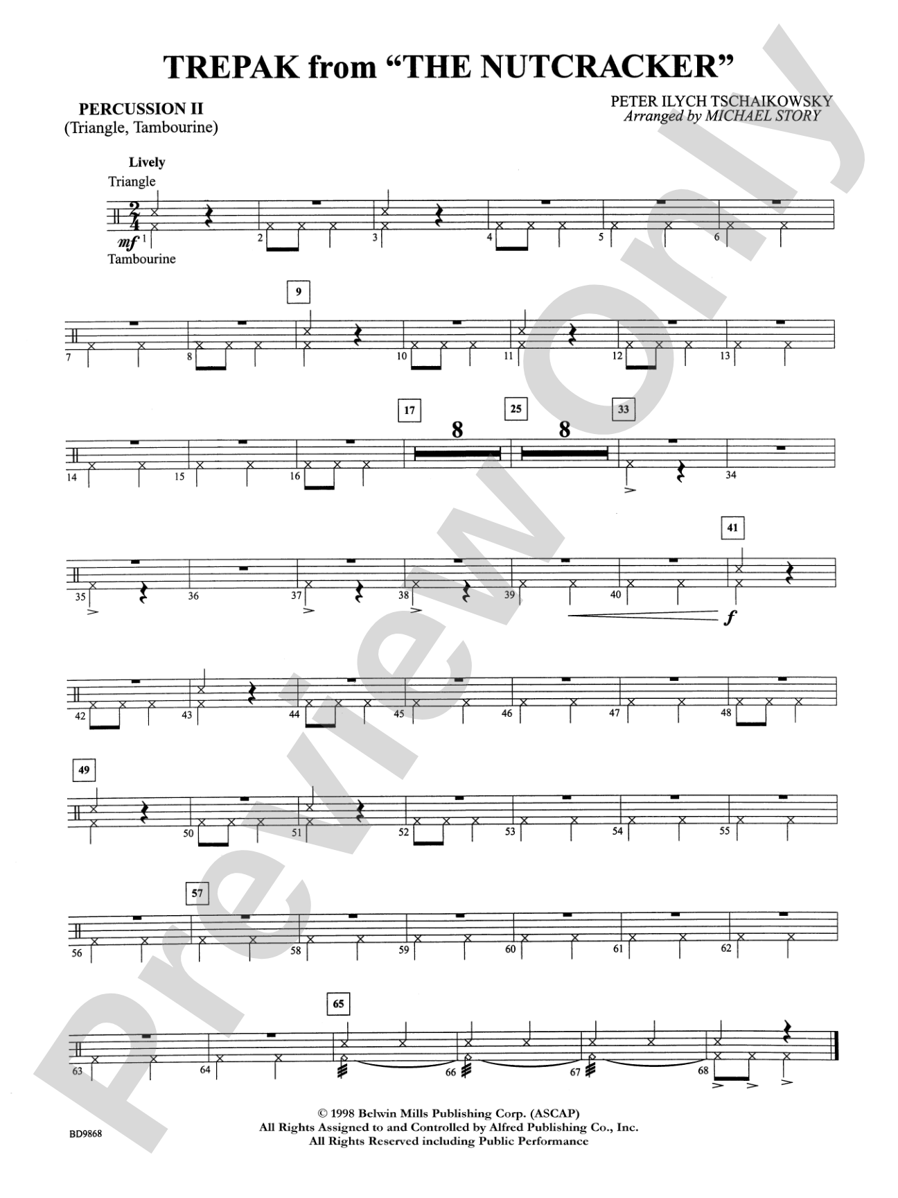 Trepak from The Nutcracker: 2nd Percussion