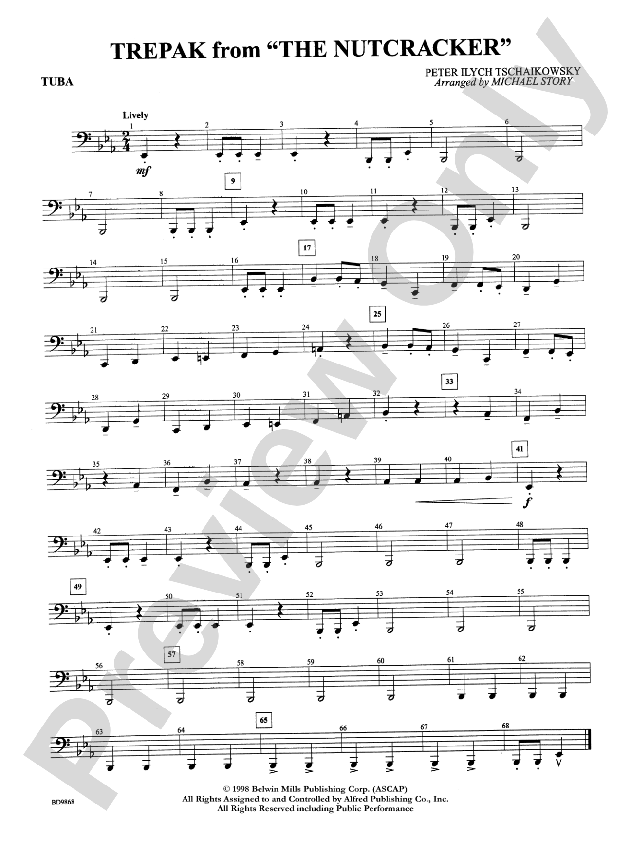 Trepak from The Nutcracker: Tuba