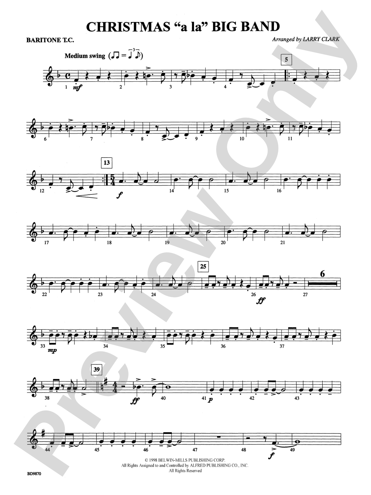 Christmas a la Big Band: Baritone T.C.