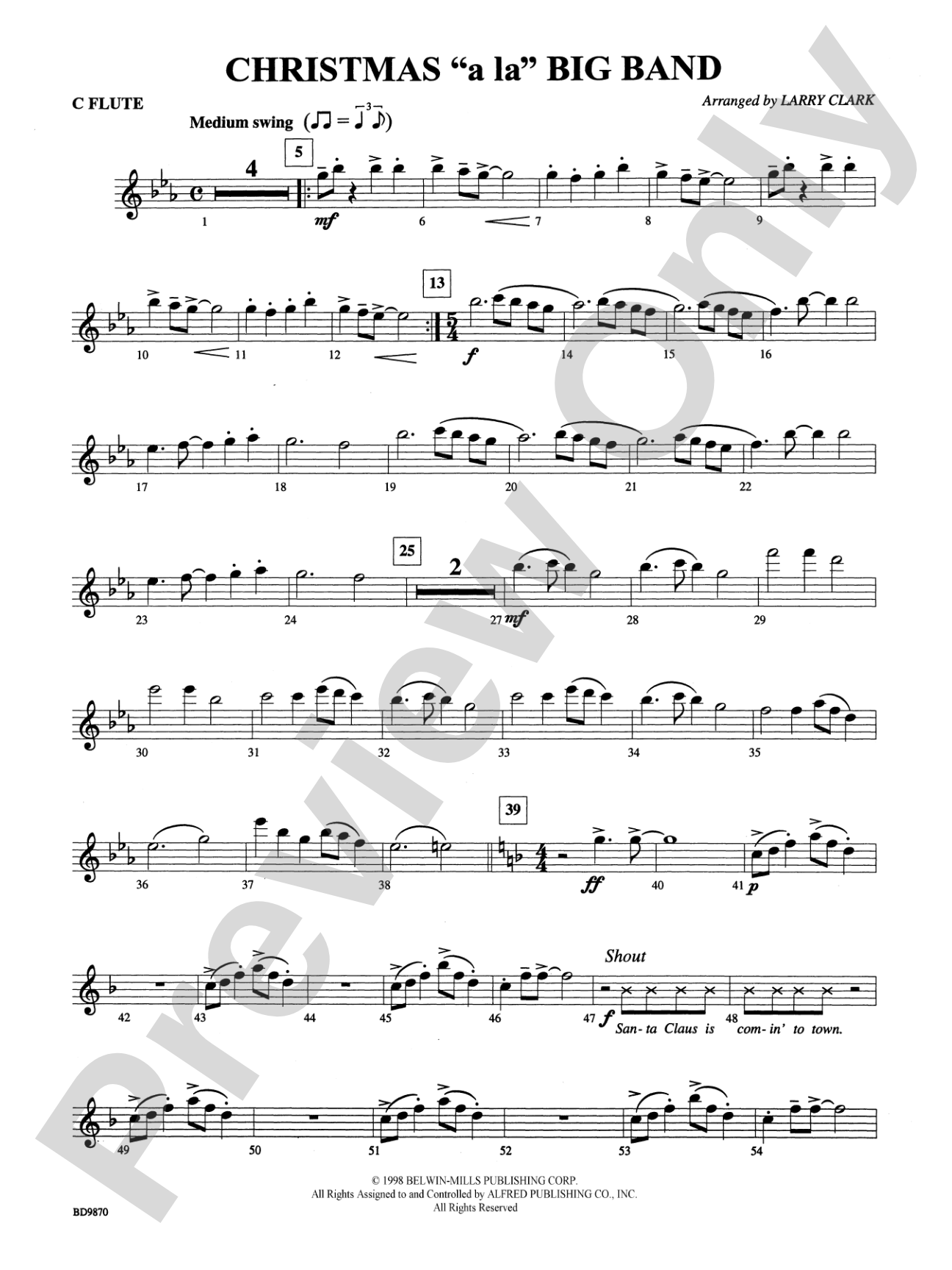 Christmas a la Big Band: Flute