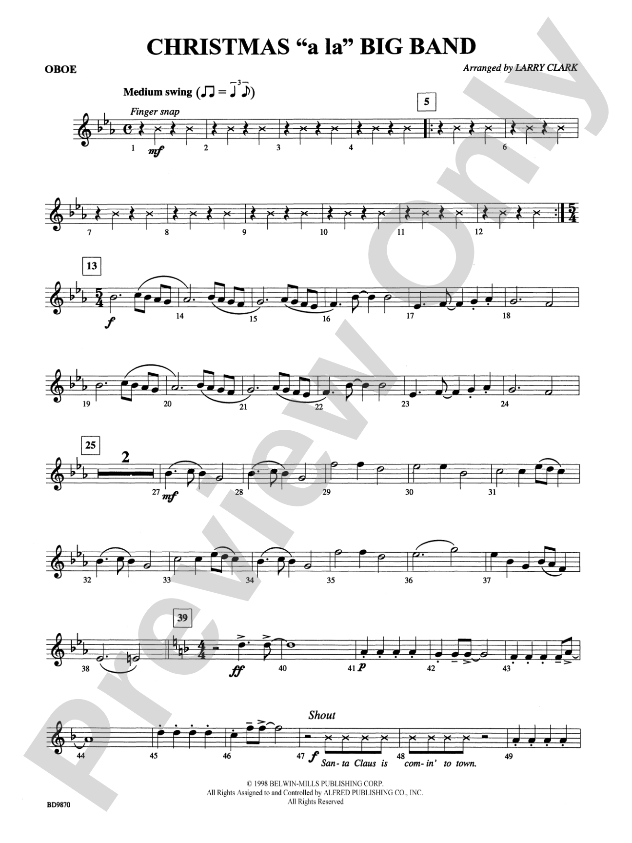 Christmas a la Big Band: Oboe