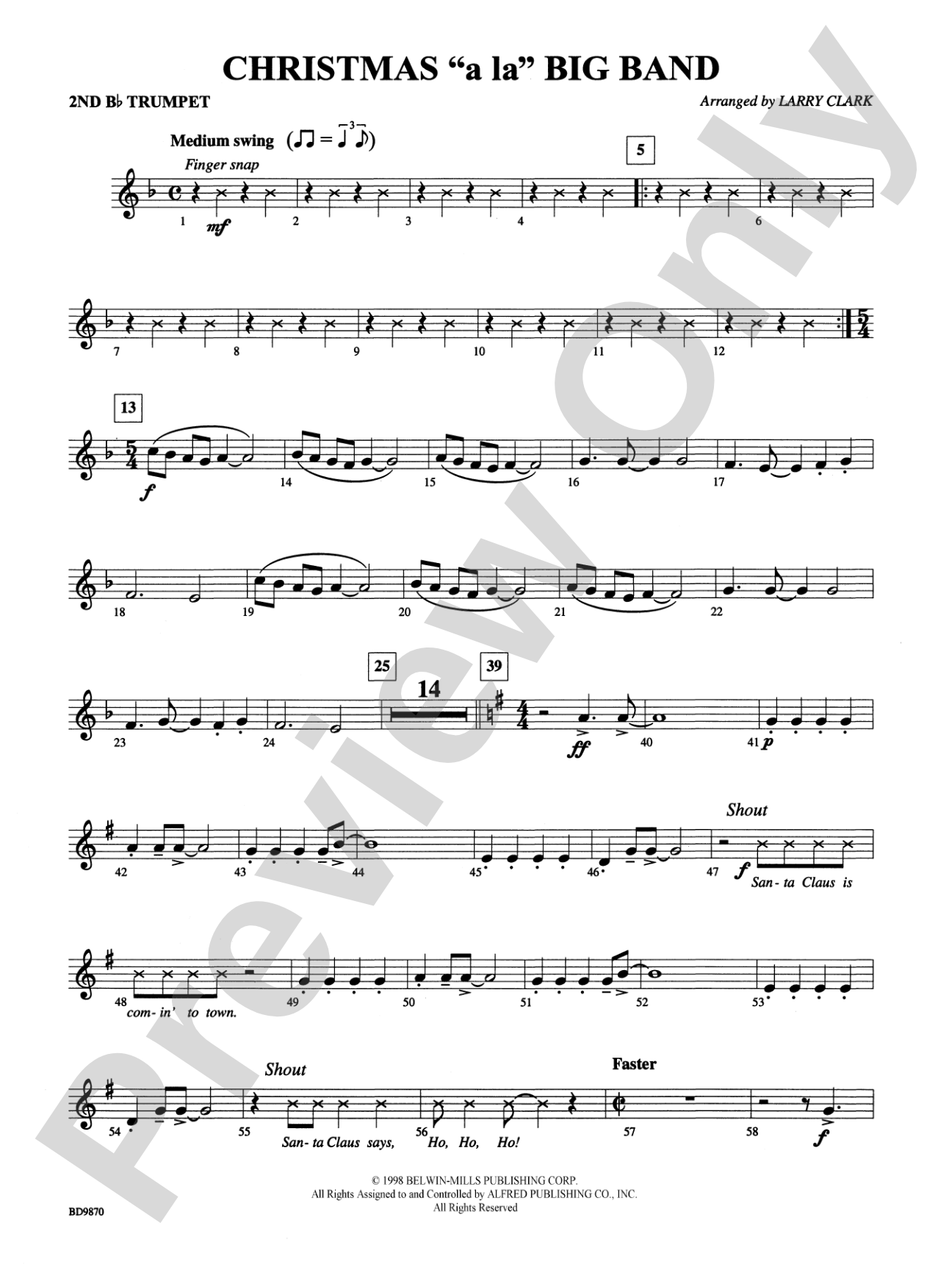 Christmas a la Big Band: 2nd B-flat Trumpet