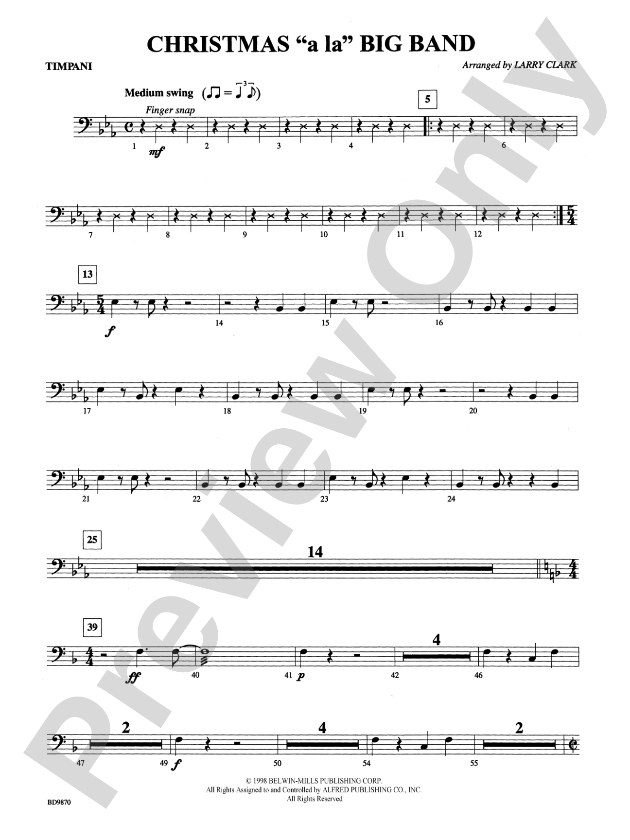 Christmas a la Big Band: Timpani