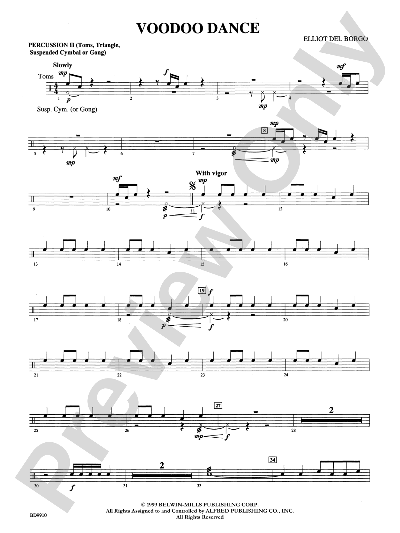 Voodoo Dance: 2nd Percussion