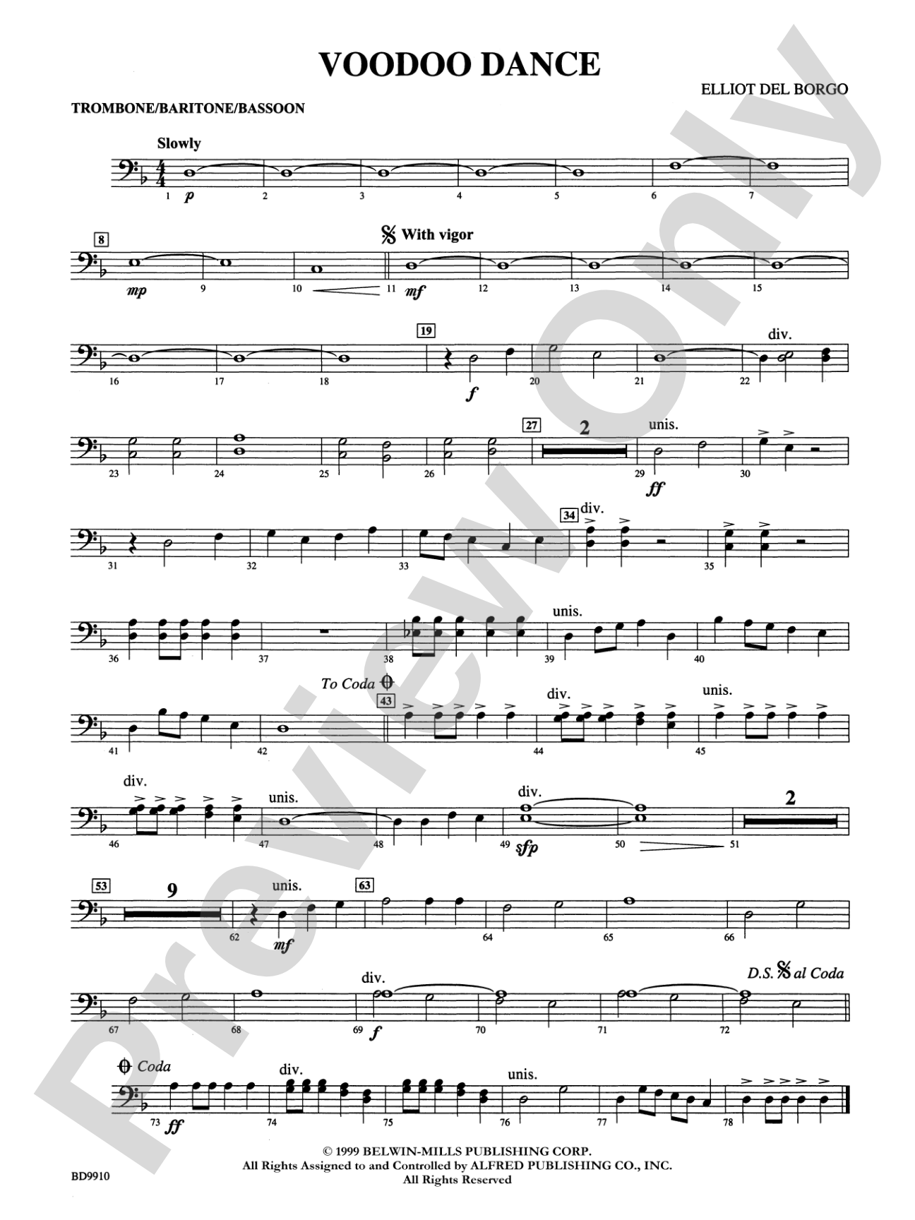 Voodoo Dance: 1st Trombone
