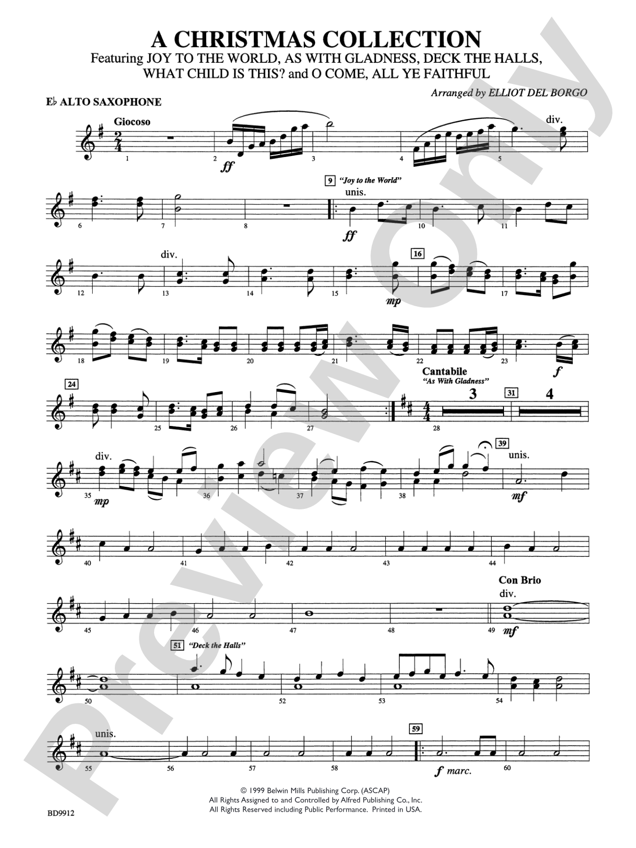 Christmas Collection: E-flat Alto Saxophone