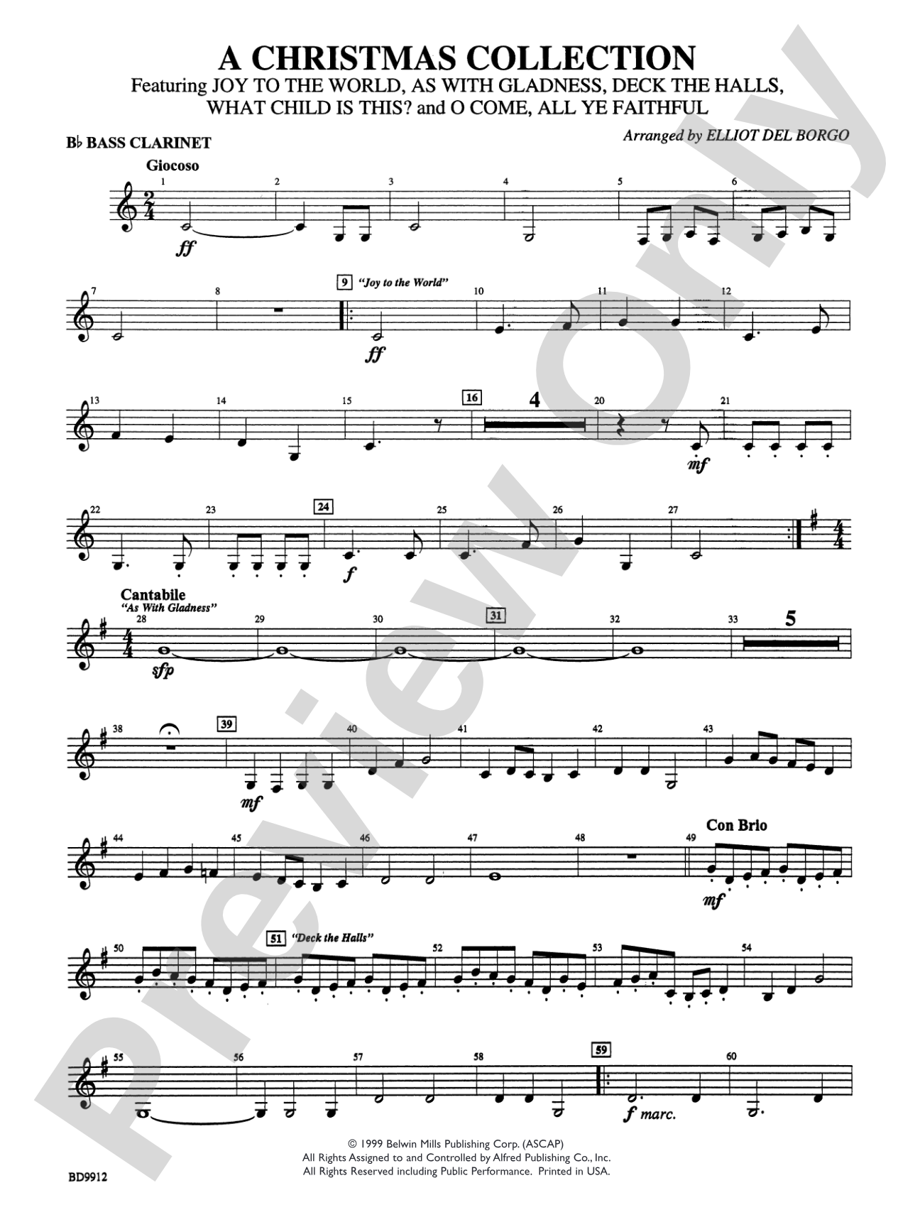 Christmas Collection: B-flat Bass Clarinet