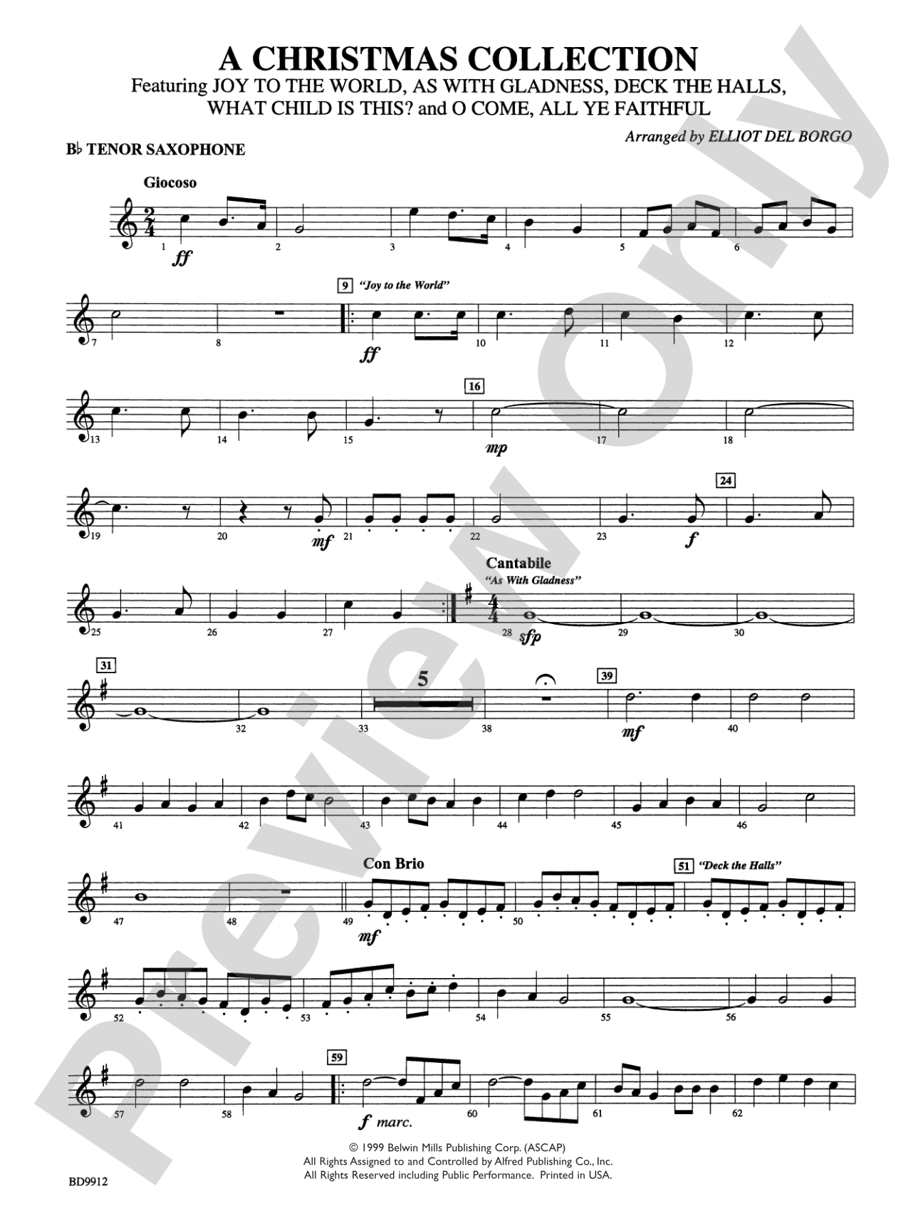 Christmas Collection: B-flat Tenor Saxophone