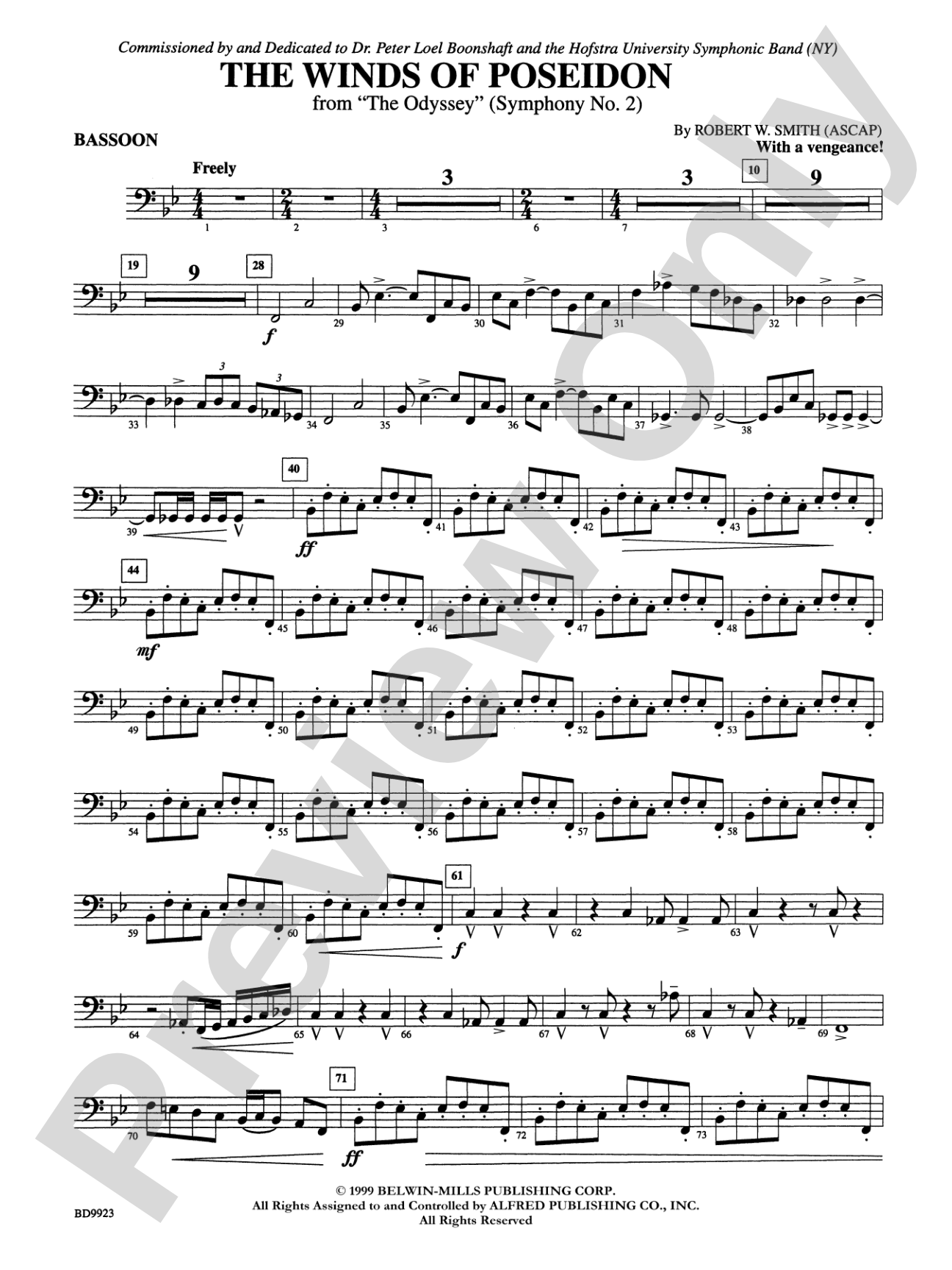 The Winds of Poseidon (from The Odyssey (Symphony No. 2)): Bassoon