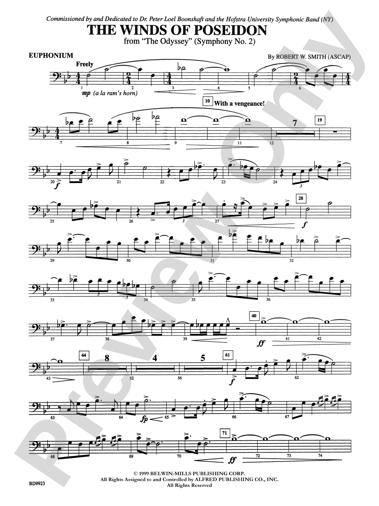 The Winds of Poseidon (from The Odyssey (Symphony No. 2)): Baritone B.C.