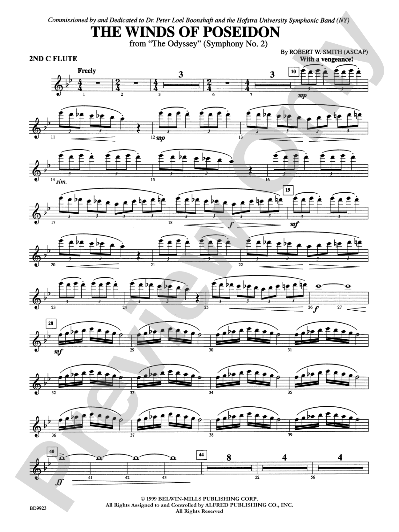 The Winds of Poseidon (from The Odyssey (Symphony No. 2)): 2nd Flute