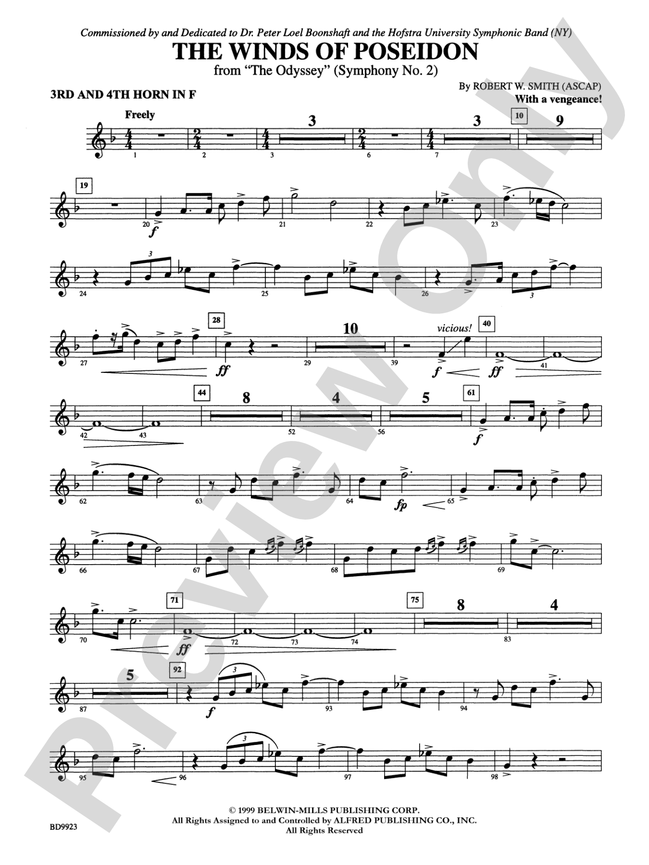 The Winds of Poseidon (from The Odyssey (Symphony No. 2)): 3rd & 4th F Horns