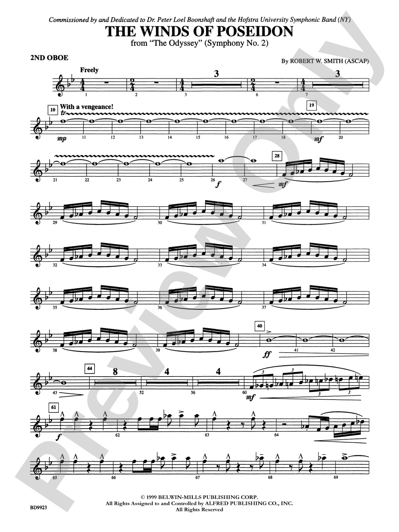 The Winds of Poseidon (from The Odyssey (Symphony No. 2)): 2nd Oboe