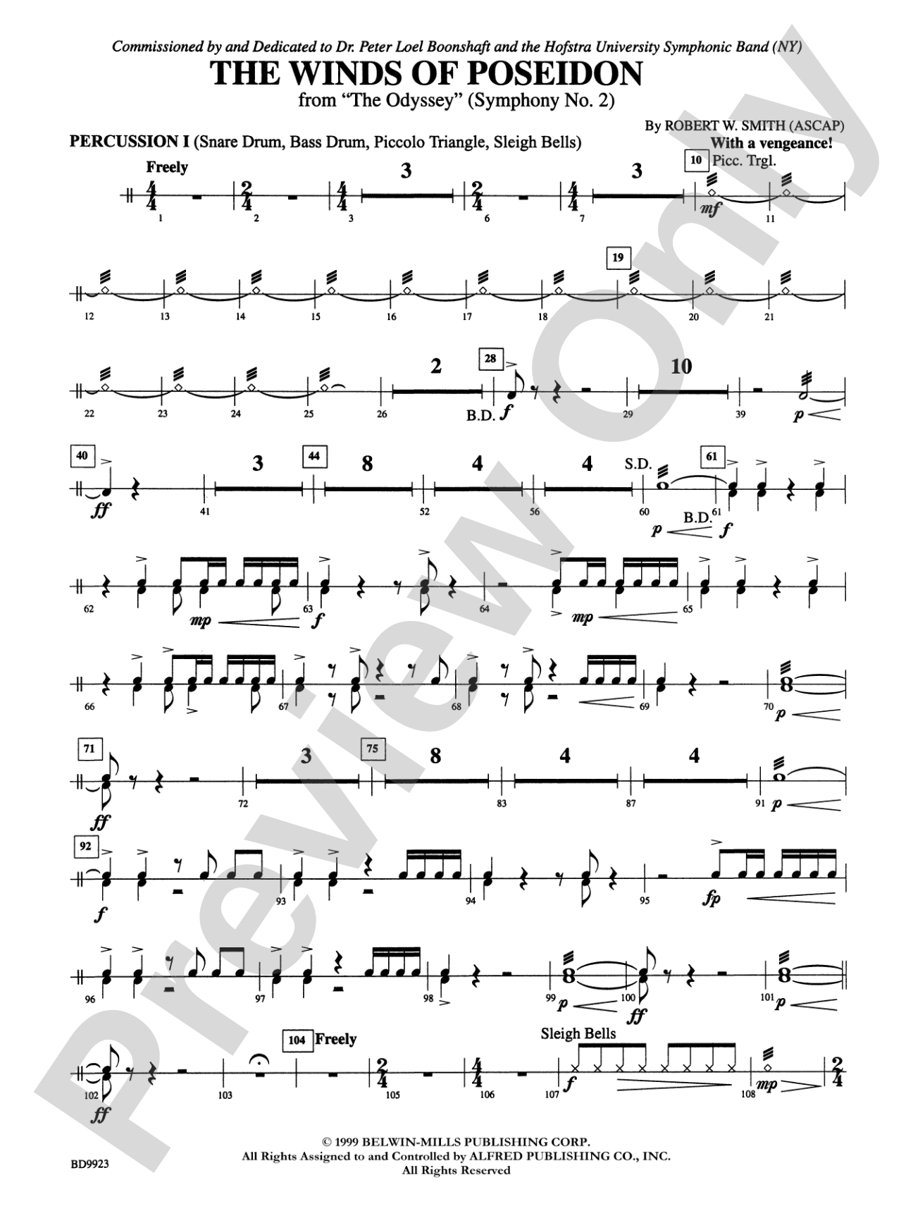 The Winds of Poseidon (from The Odyssey (Symphony No. 2)): 1st Percussion