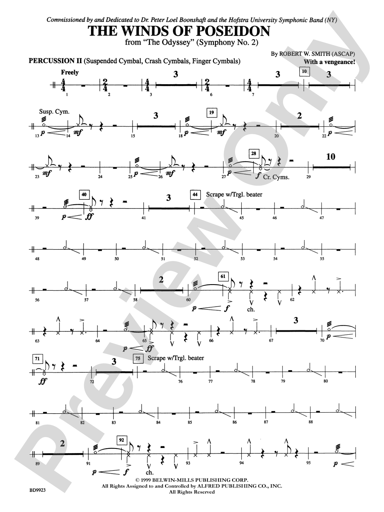 The Winds of Poseidon (from The Odyssey (Symphony No. 2)): 2nd Percussion
