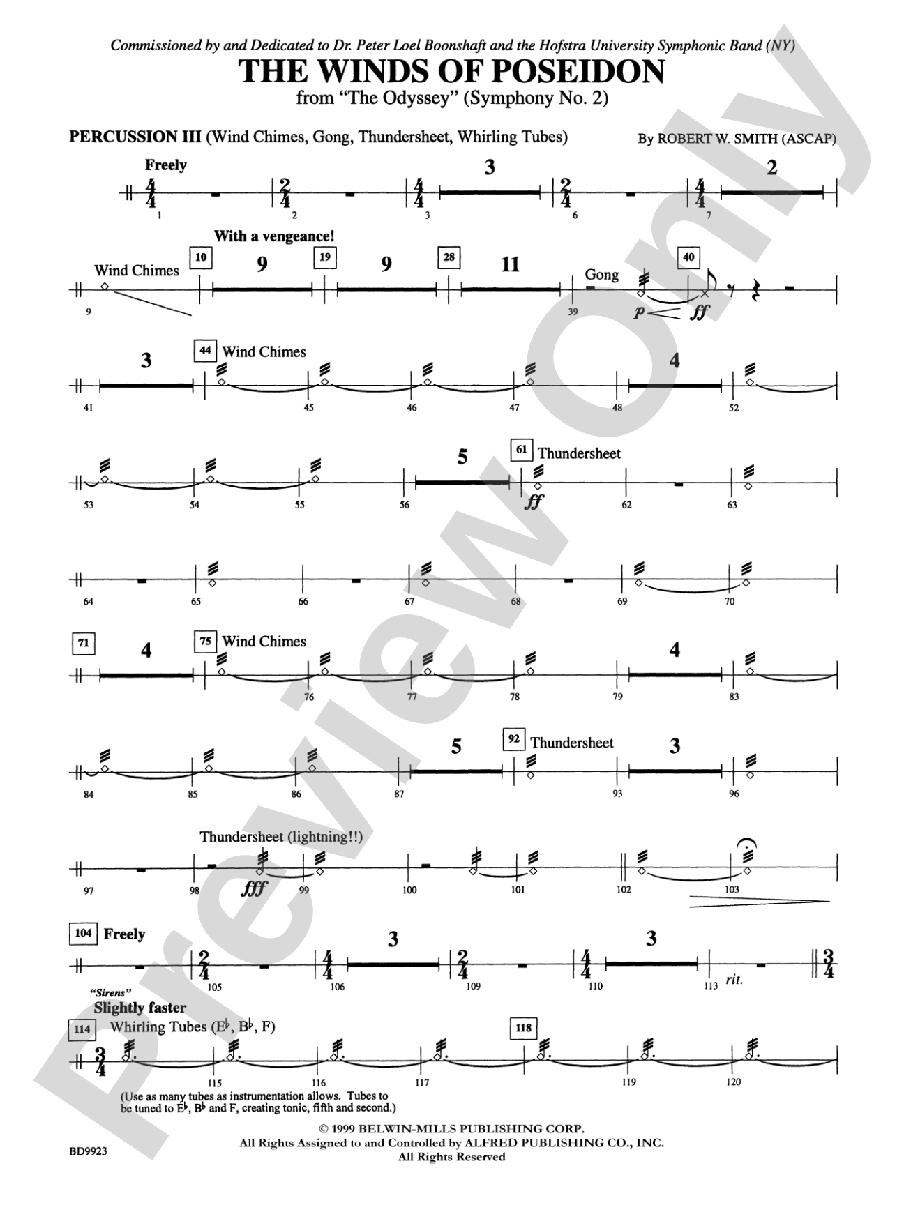 The Winds of Poseidon (from The Odyssey (Symphony No. 2)): 3rd Percussion