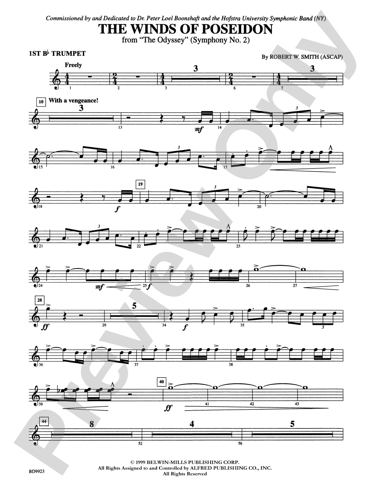 The Winds of Poseidon (from The Odyssey (Symphony No. 2)): 1st B-flat Trumpet