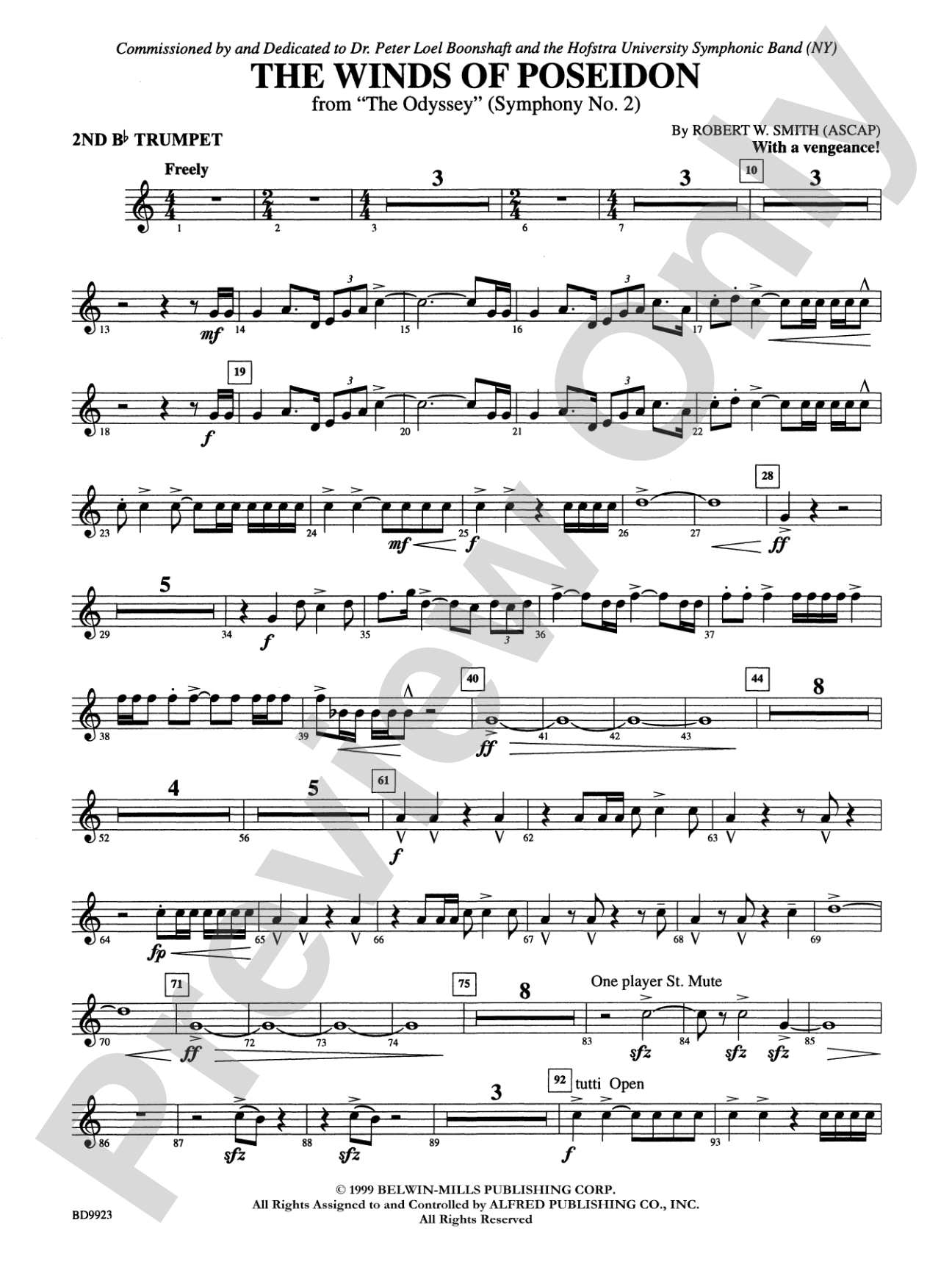 The Winds of Poseidon (from The Odyssey (Symphony No. 2)): 2nd B-flat Trumpet