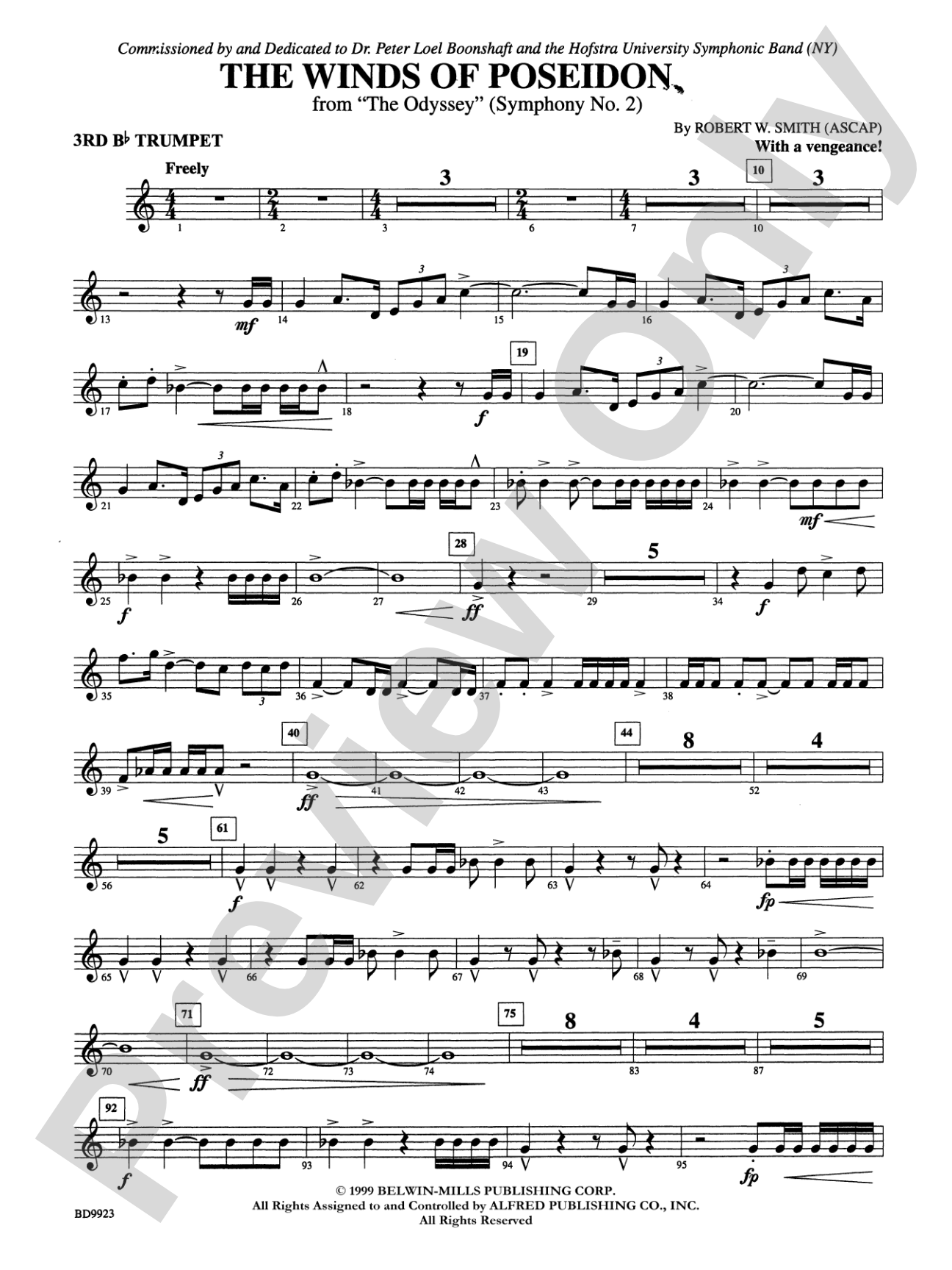 The Winds of Poseidon (from The Odyssey (Symphony No. 2)): 3rd B-flat Trumpet