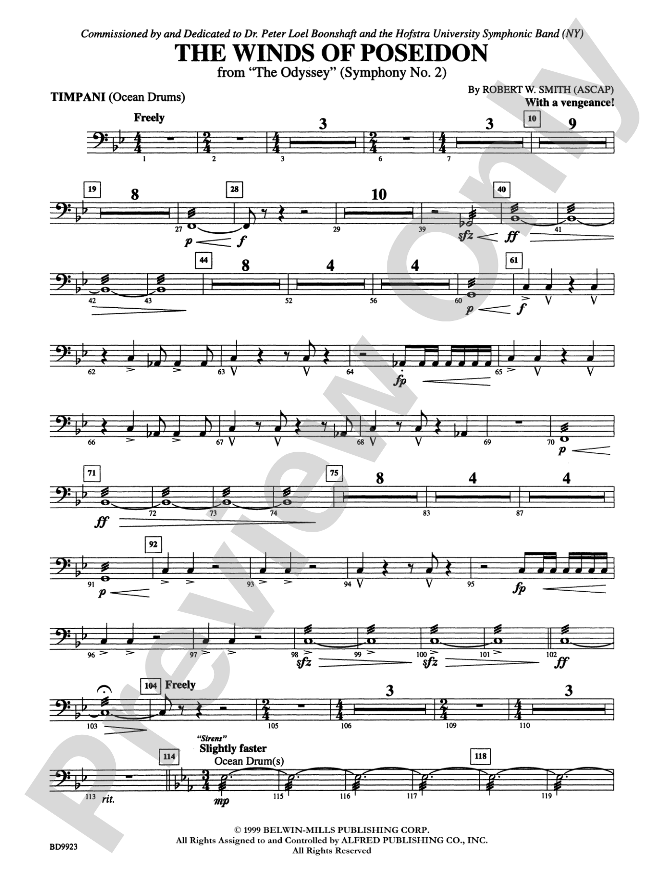 The Winds of Poseidon (from The Odyssey (Symphony No. 2)): Timpani