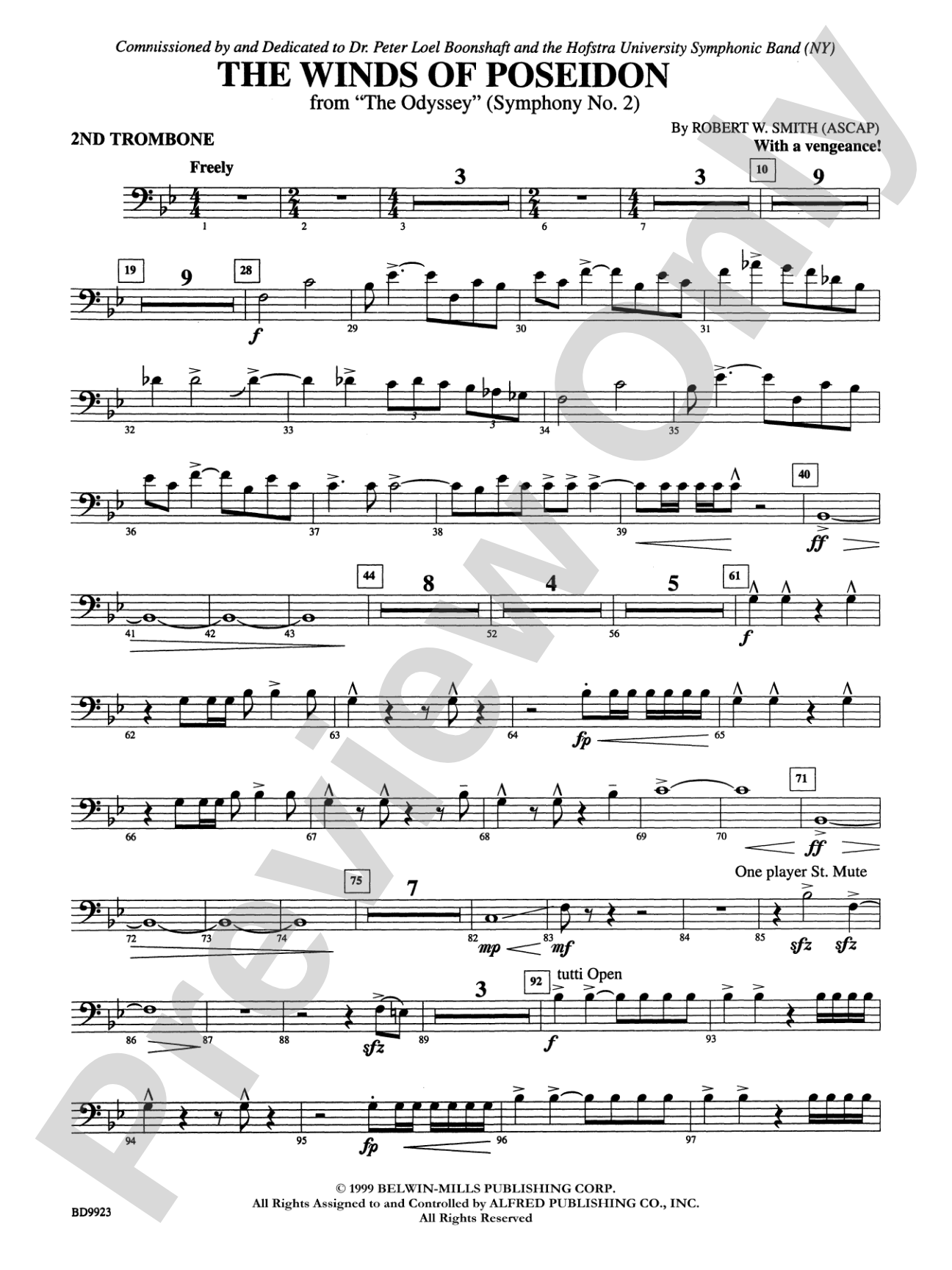 The Winds of Poseidon (from The Odyssey (Symphony No. 2)): 2nd Trombone
