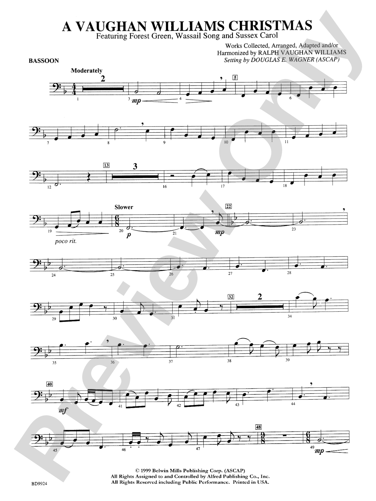 A Vaughan Williams Christmas: Bassoon