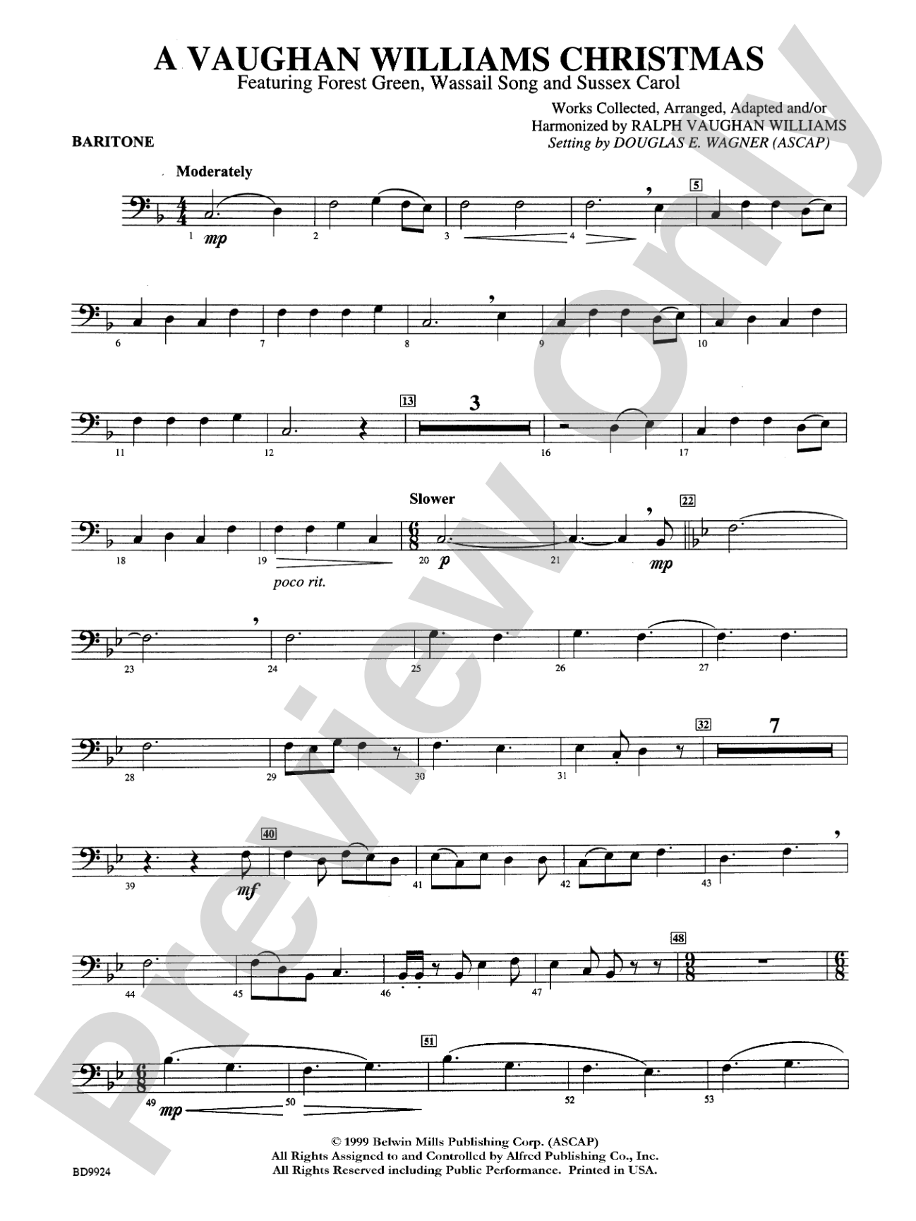 A Vaughan Williams Christmas: Baritone B.C.