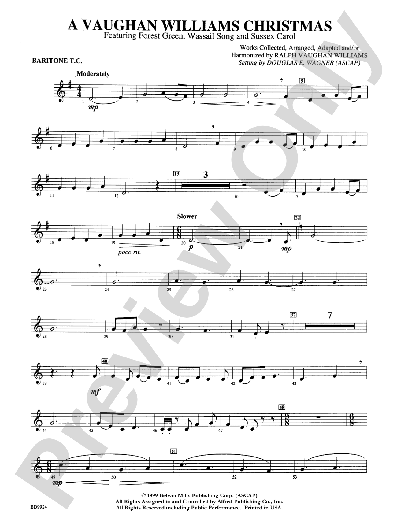 A Vaughan Williams Christmas: Baritone T.C.