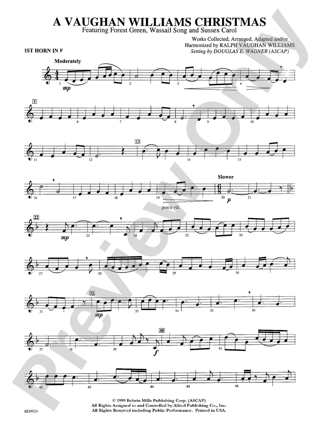 A Vaughan Williams Christmas: 1st F Horn