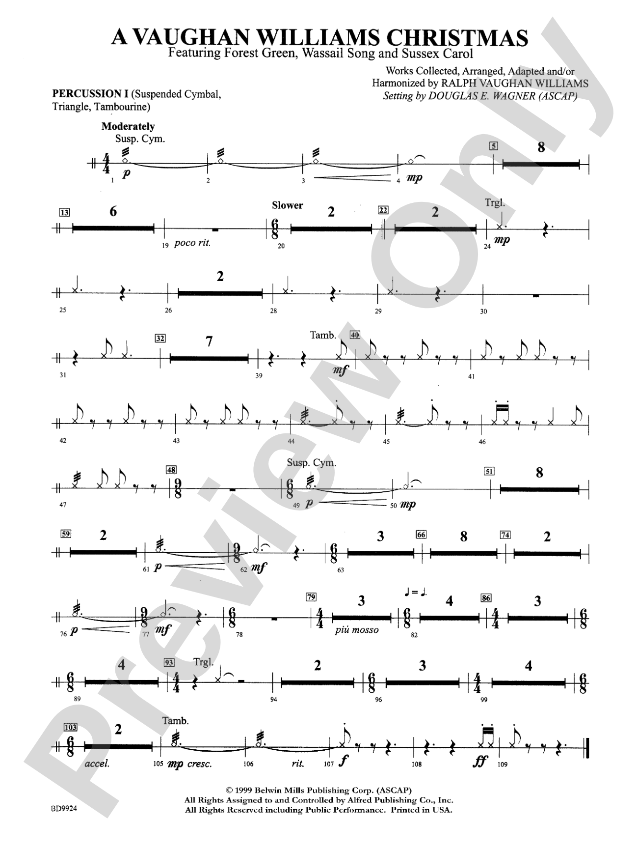A Vaughan Williams Christmas: 1st Percussion
