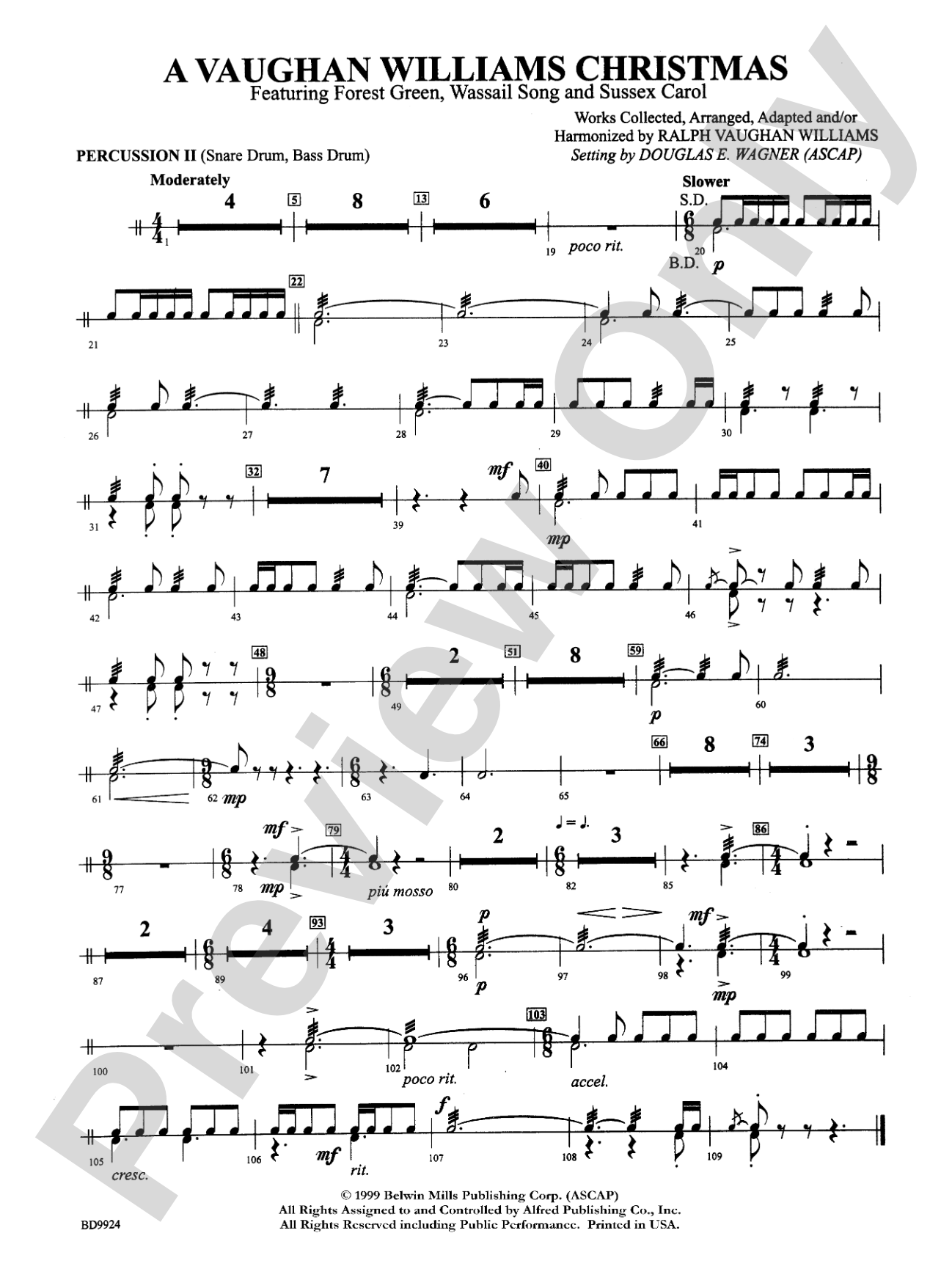 A Vaughan Williams Christmas: 2nd Percussion