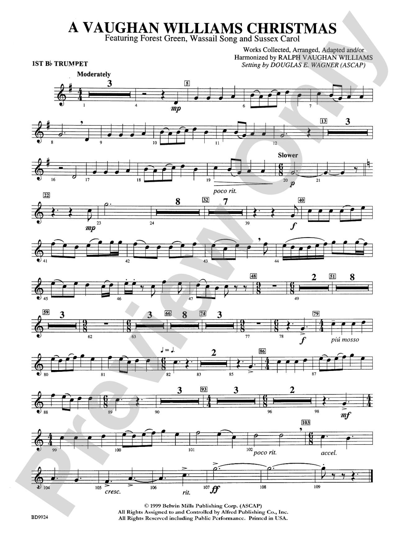 A Vaughan Williams Christmas: 1st B-flat Trumpet