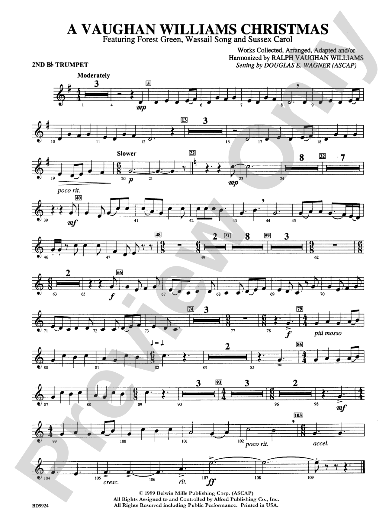 A Vaughan Williams Christmas: 2nd B-flat Trumpet