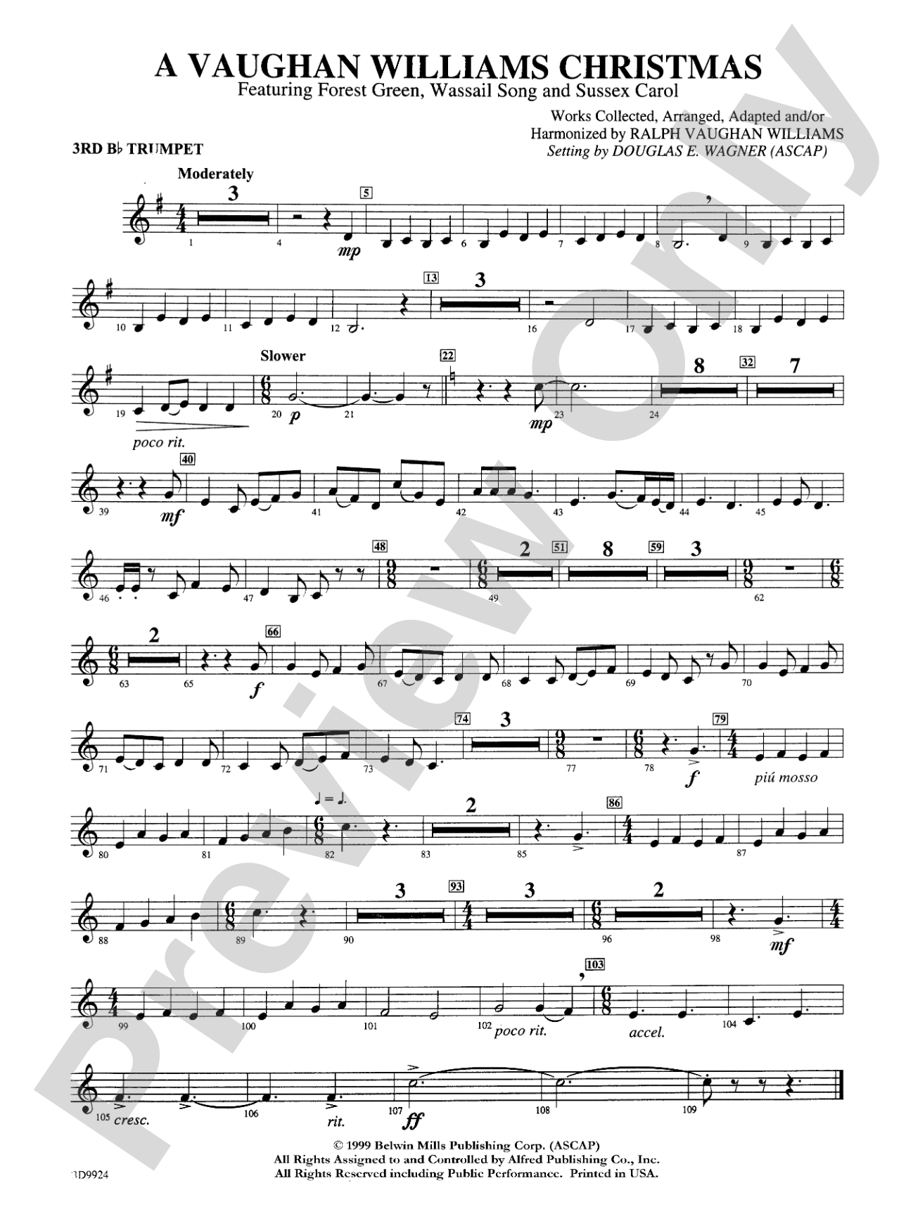 A Vaughan Williams Christmas: 3rd B-flat Trumpet